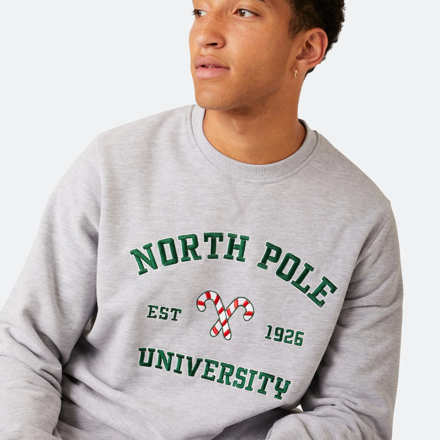 Men's North Pole University Christmas Sweatshirt - Image 4