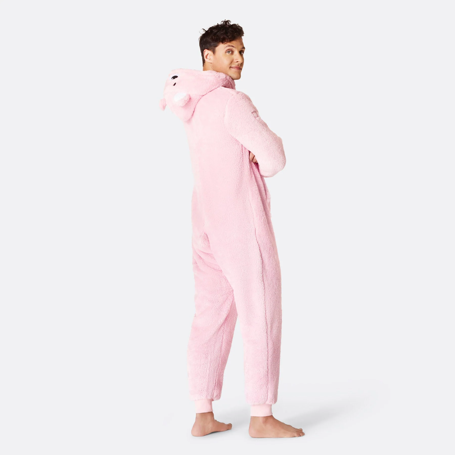 Men's Pink Teddy Bear Onesie - Image 3