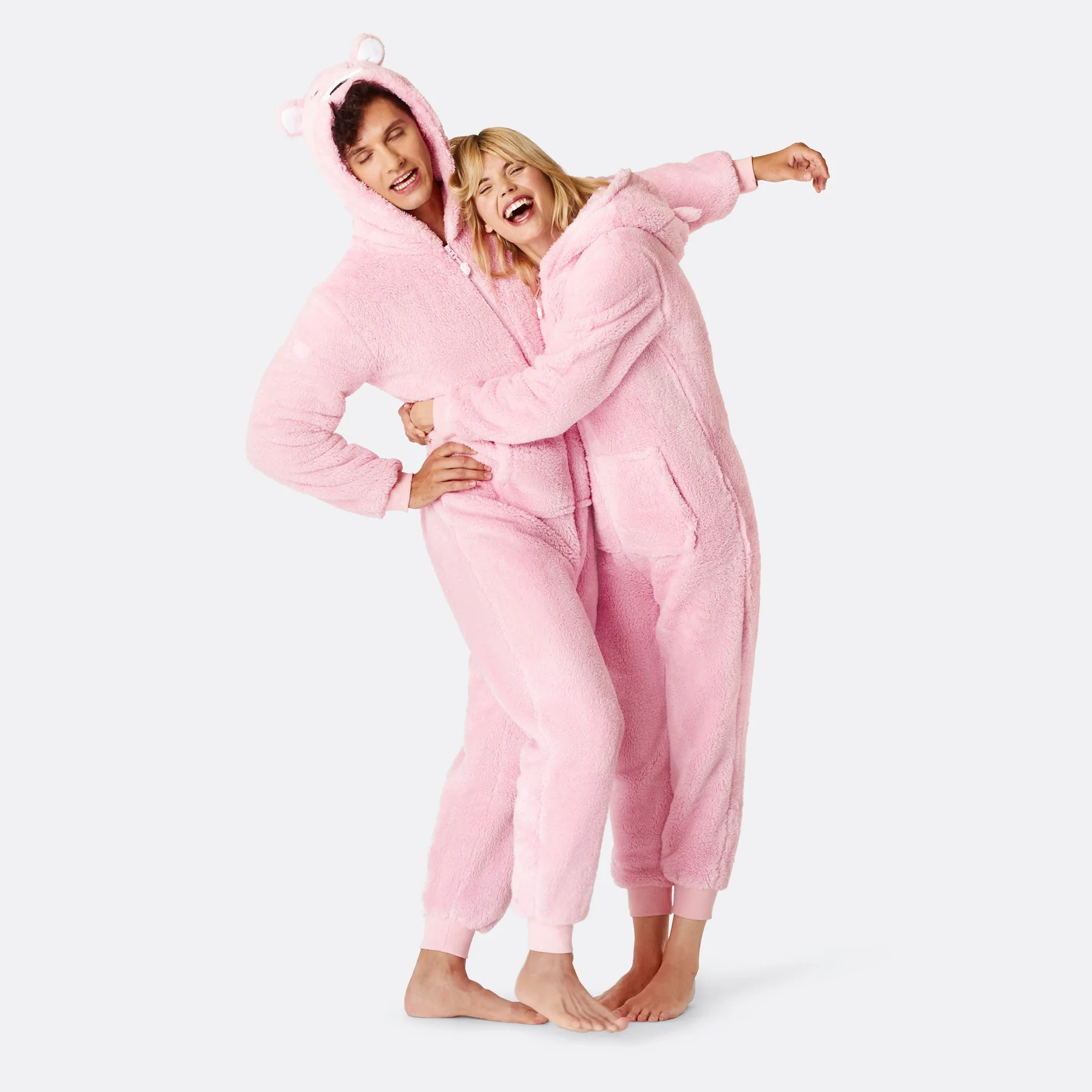 Men's Pink Teddy Bear Onesie - Image 4