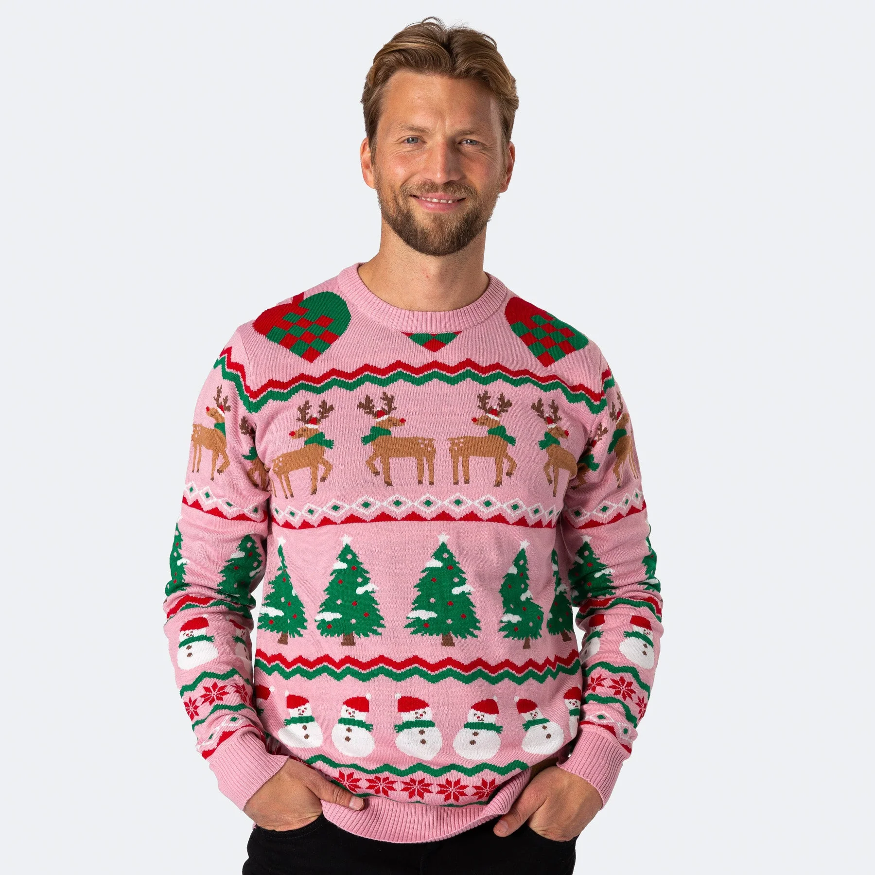 Men's Pink Ugly Christmas Sweater - Image 2