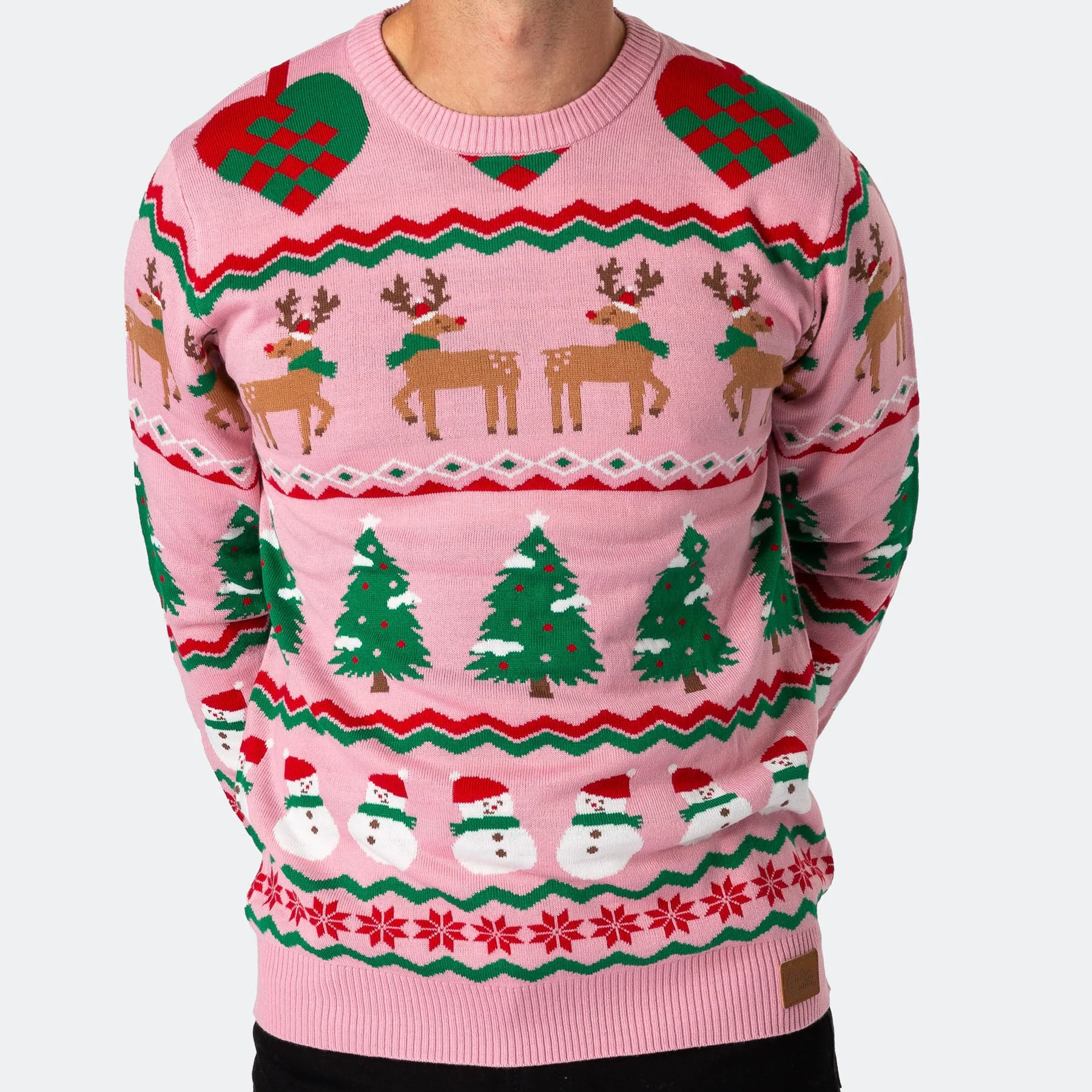 Men's Pink Ugly Christmas Sweater - Image 6