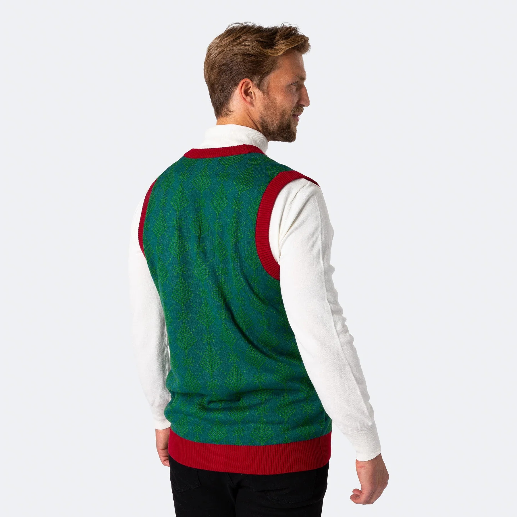 Men's Polar Bear Christmas Waistcoat - Image 3