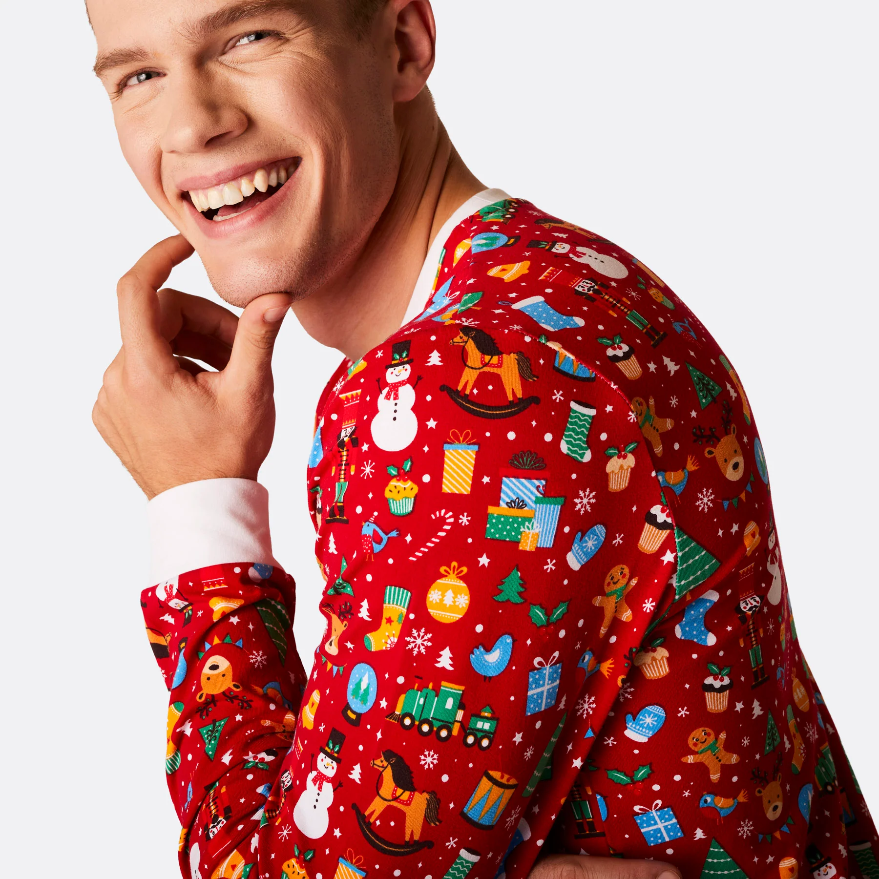 Men's Red Christmas Dream Christmas Pyjamas - Image 4