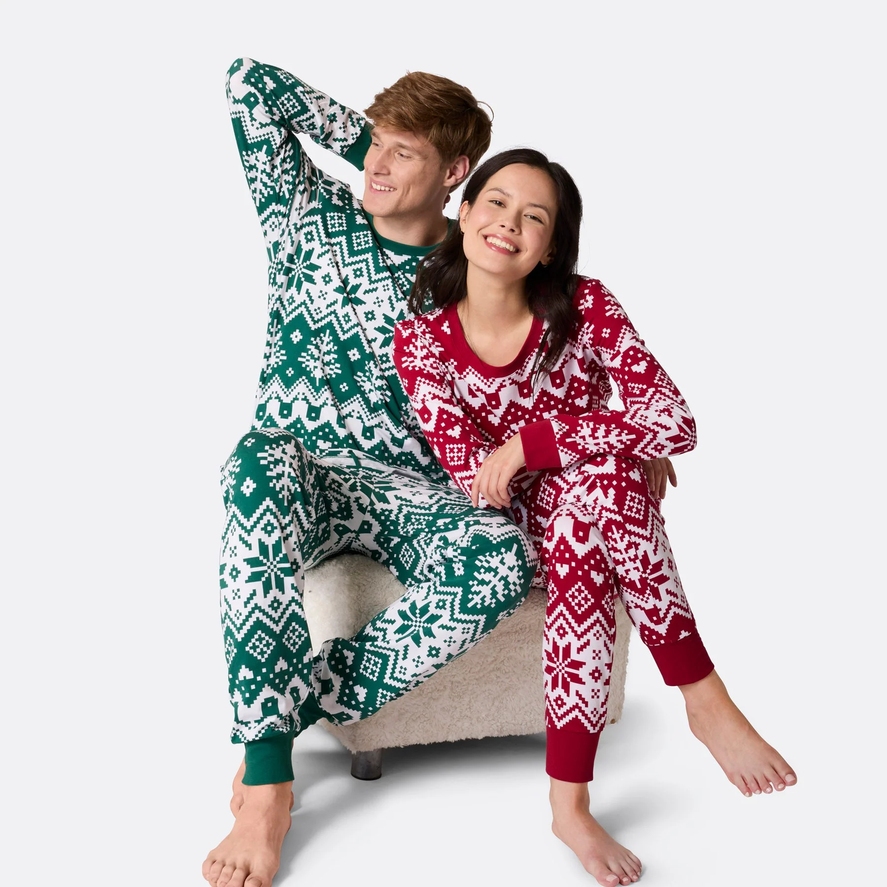 Men's Red Christmas Knit Christmas Pyjamas - Image 7