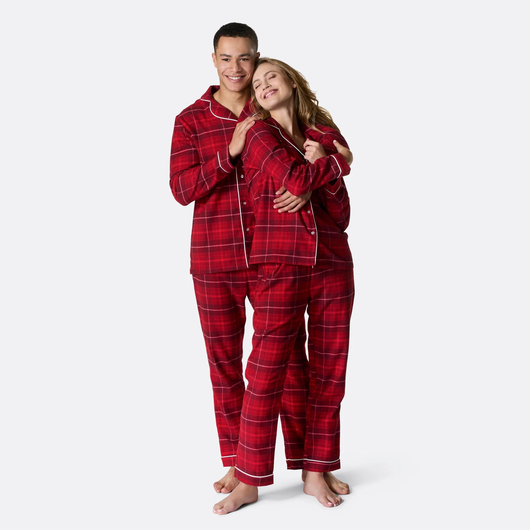 Men's Red Flannel Christmas Pyjamas - Image 2
