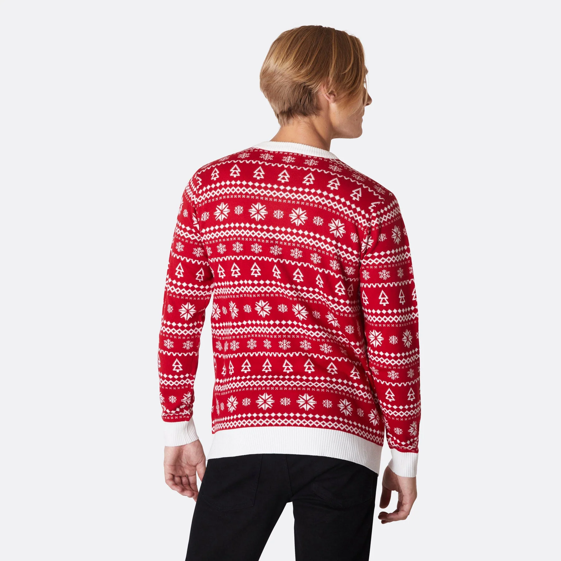 Men's Reinbeer Red Christmas Sweater - Image 3