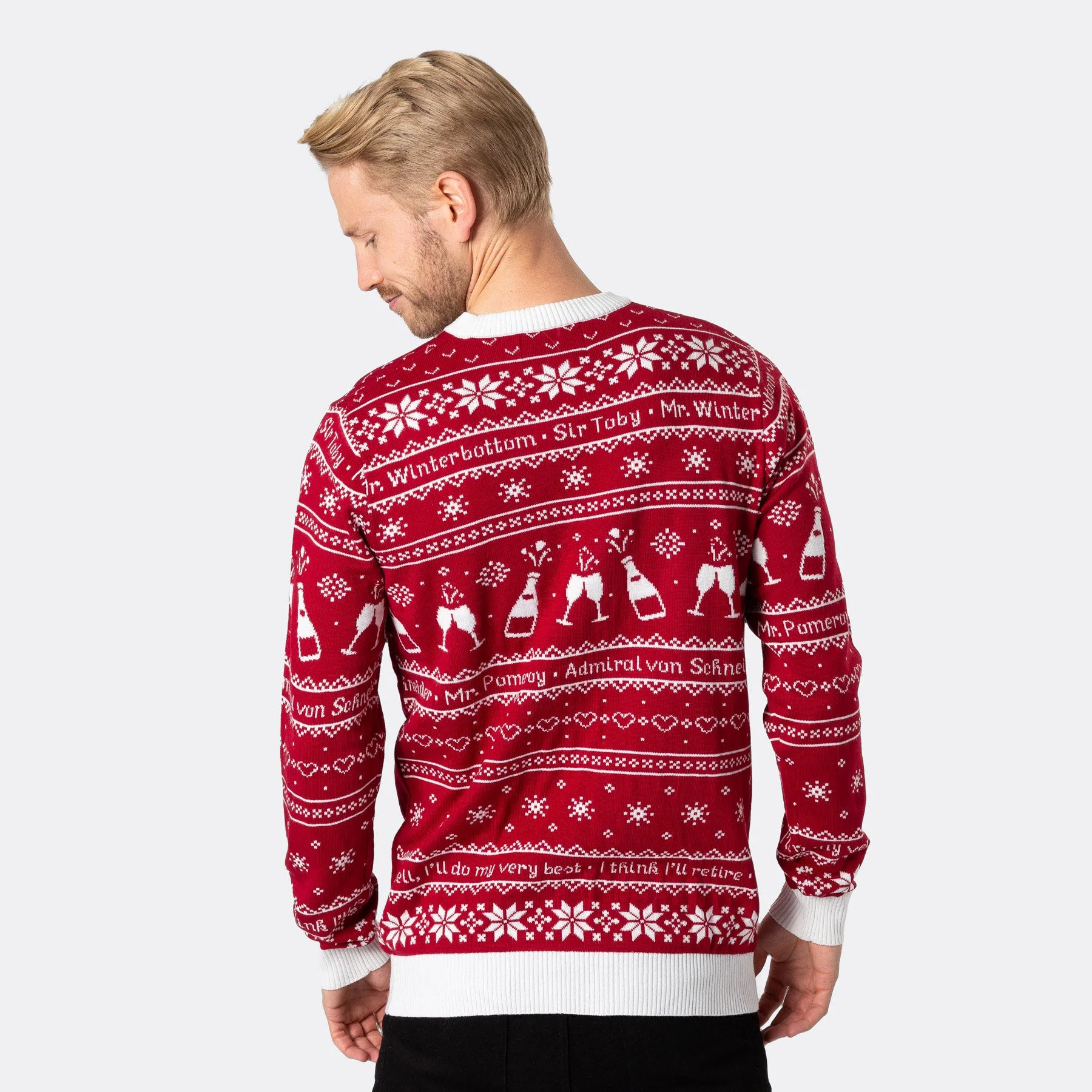 Men's The 90th Birthday Red Christmas Sweater - Image 4