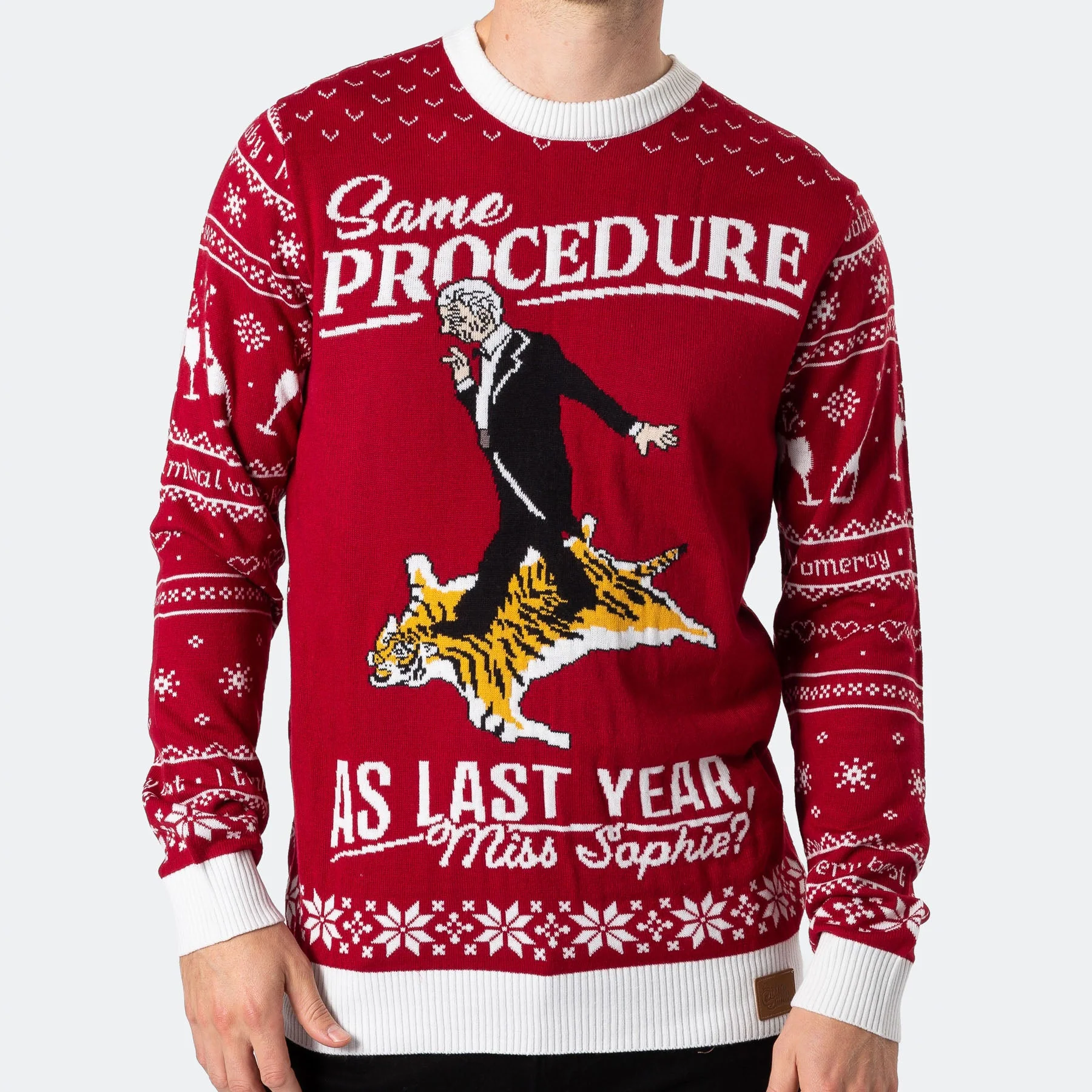 Men's The 90th Birthday Red Christmas Sweater - Image 7