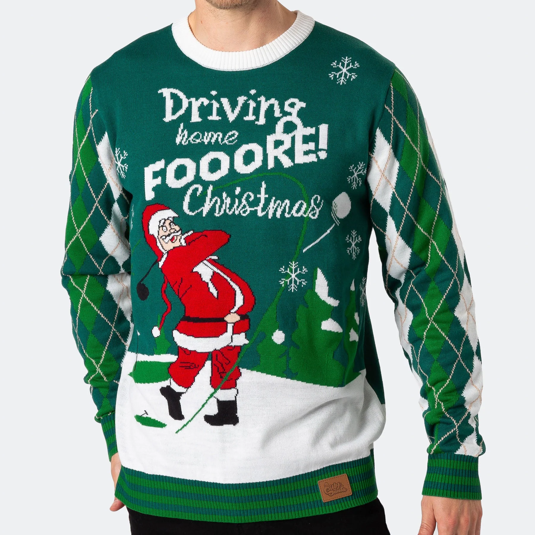 Men's Santa Golfer Christmas Sweater - Image 6