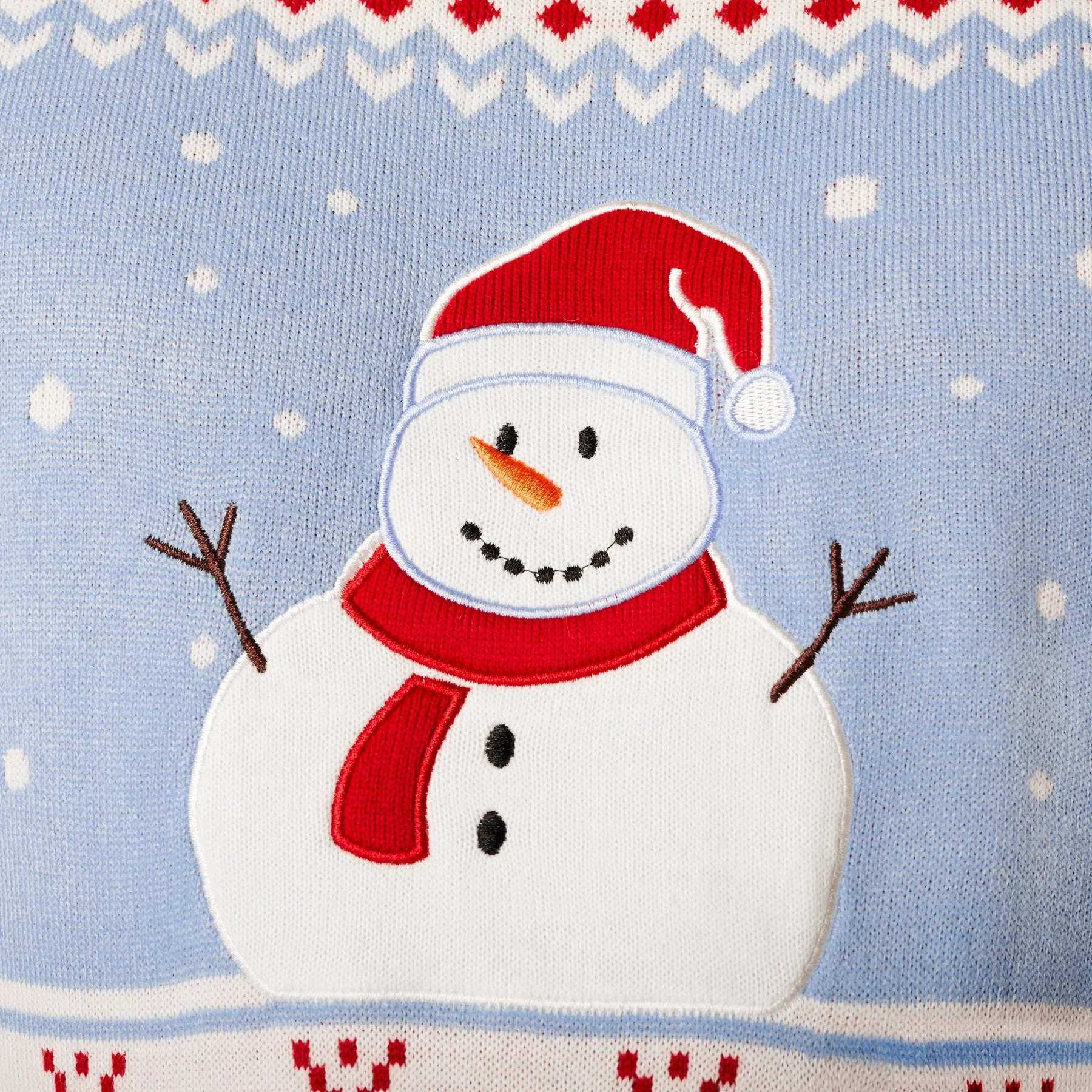 Men's Striped Snowman Christmas Sweater - Image 4