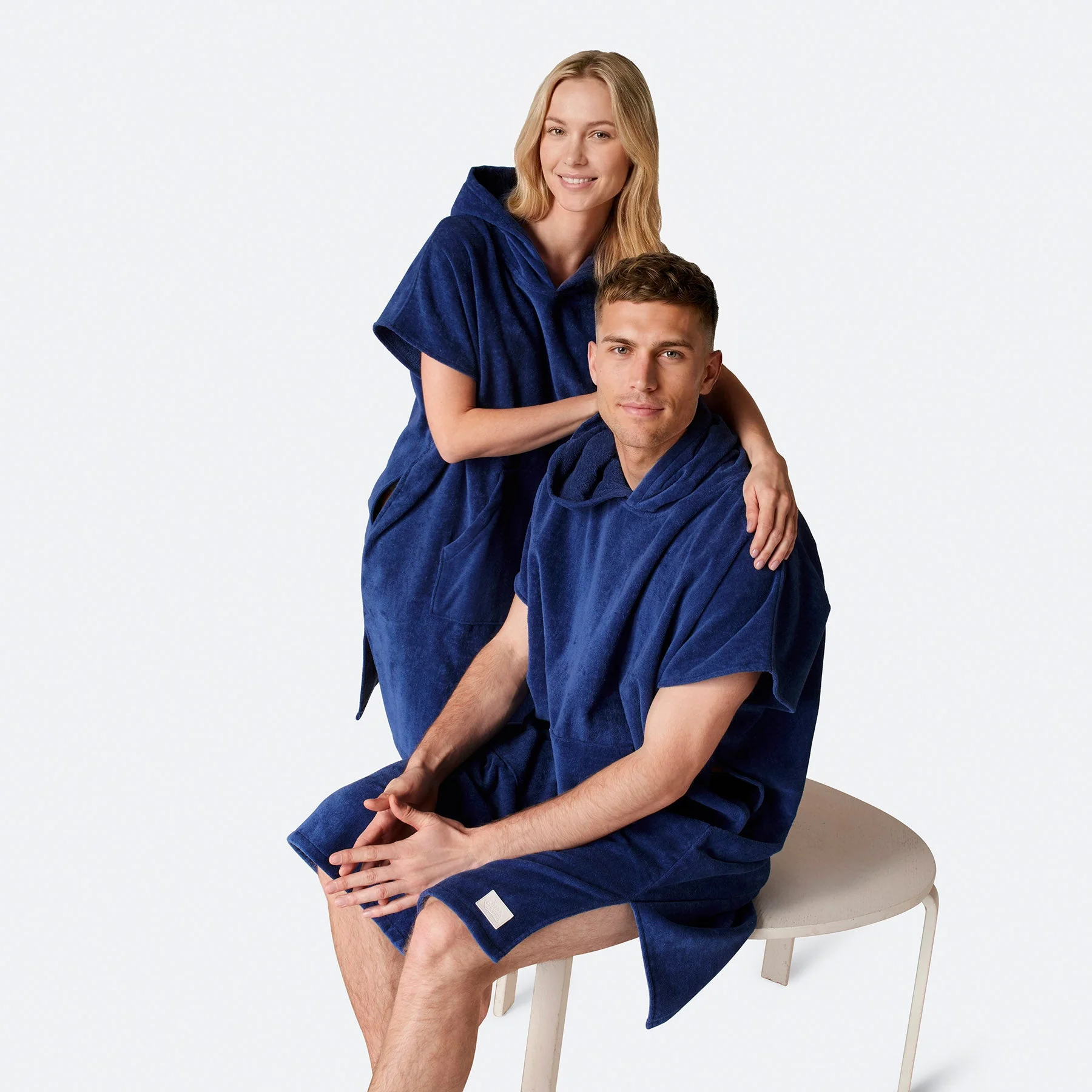 Navy Towel Poncho - Image 5