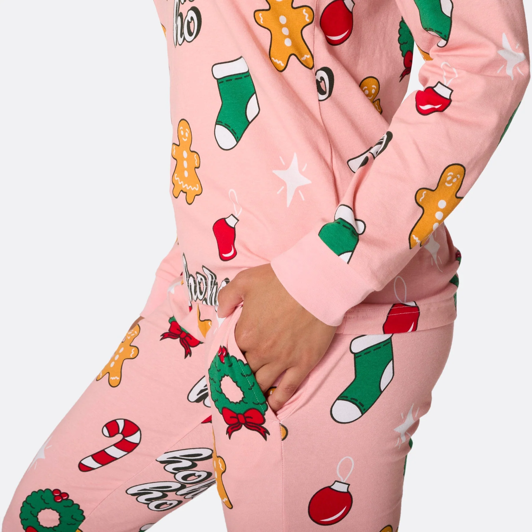 Pink Hohoho Christmas Pyjamas Family - Image 5