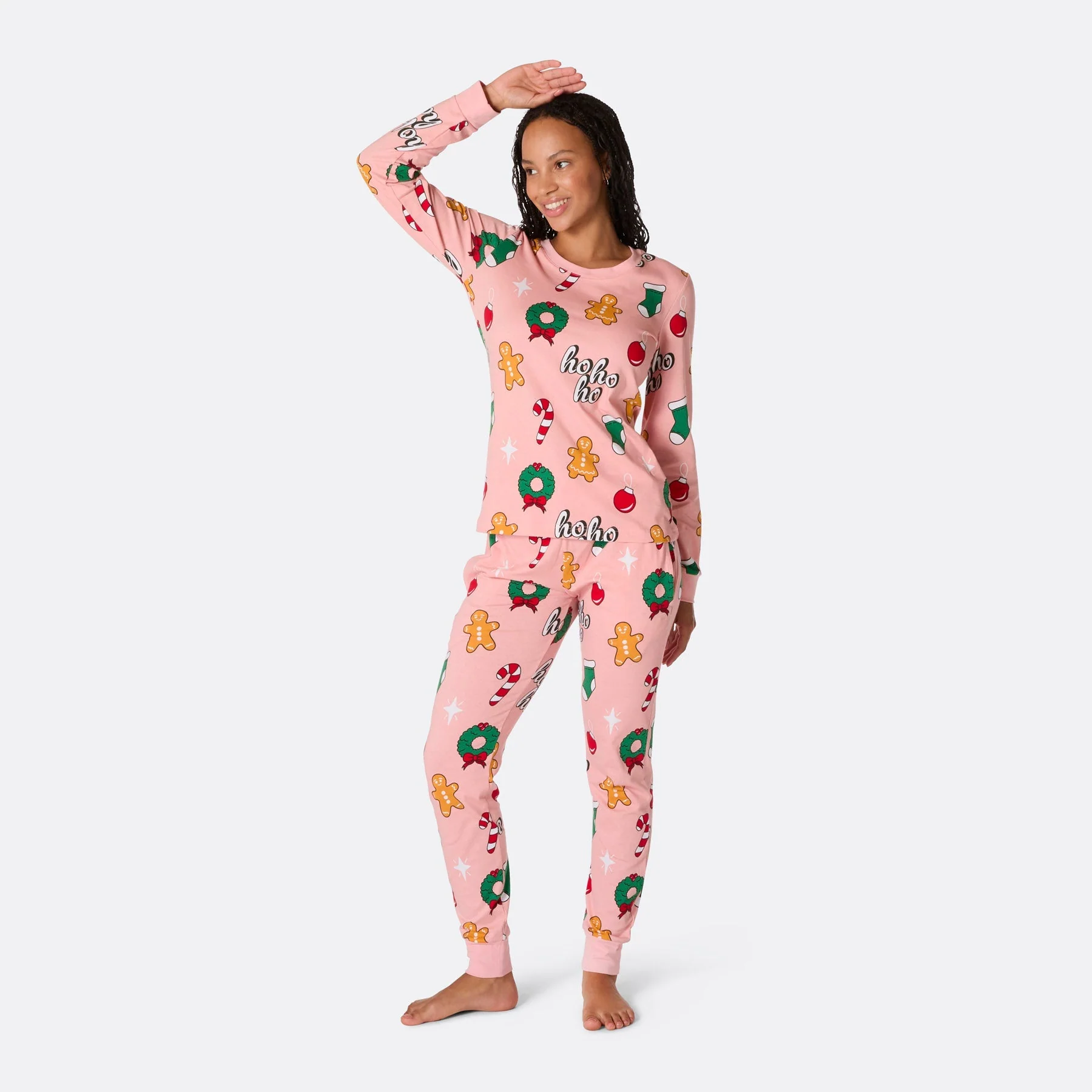 Pink Hohoho Christmas Pyjamas Family - Image 8