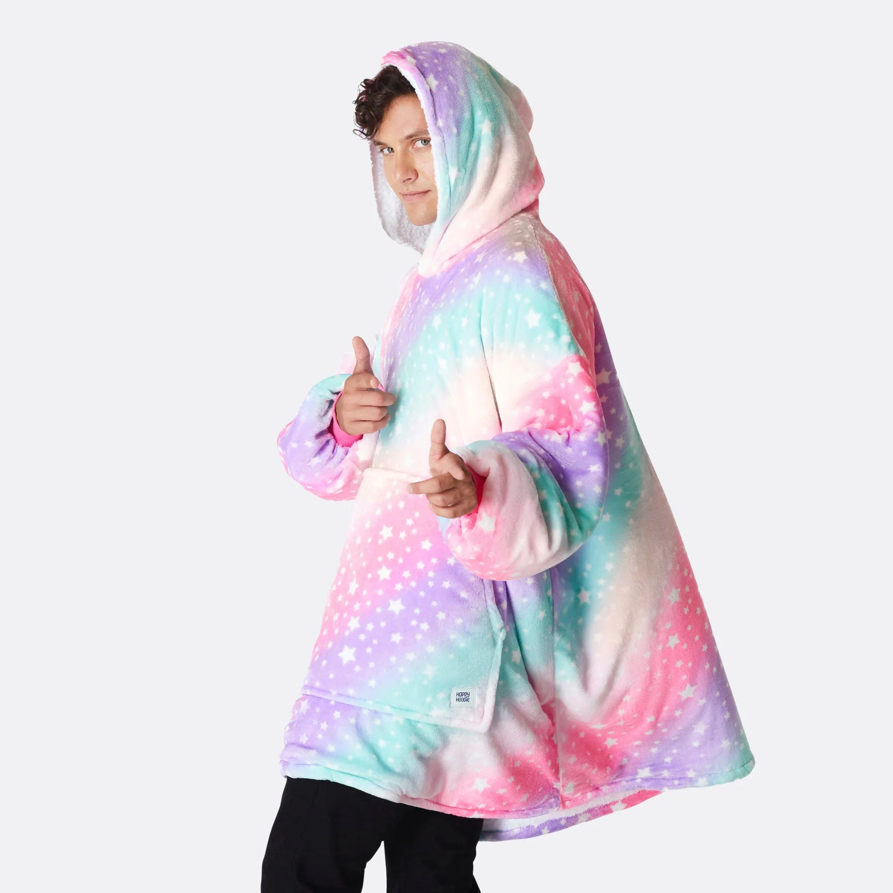 Pink Rainbow HappyHoodie - Image 5