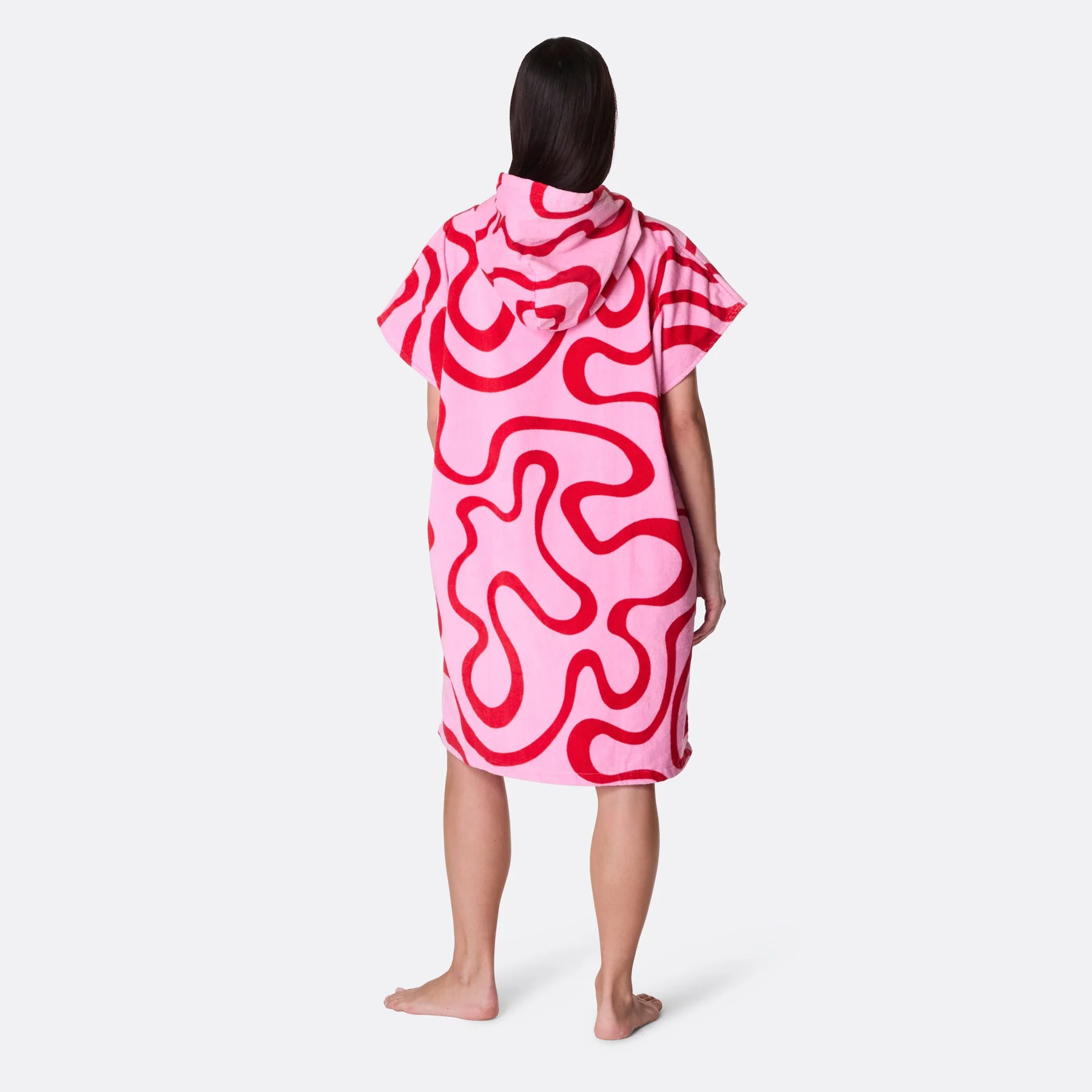 Pink Wavy Towel Poncho - Image 8