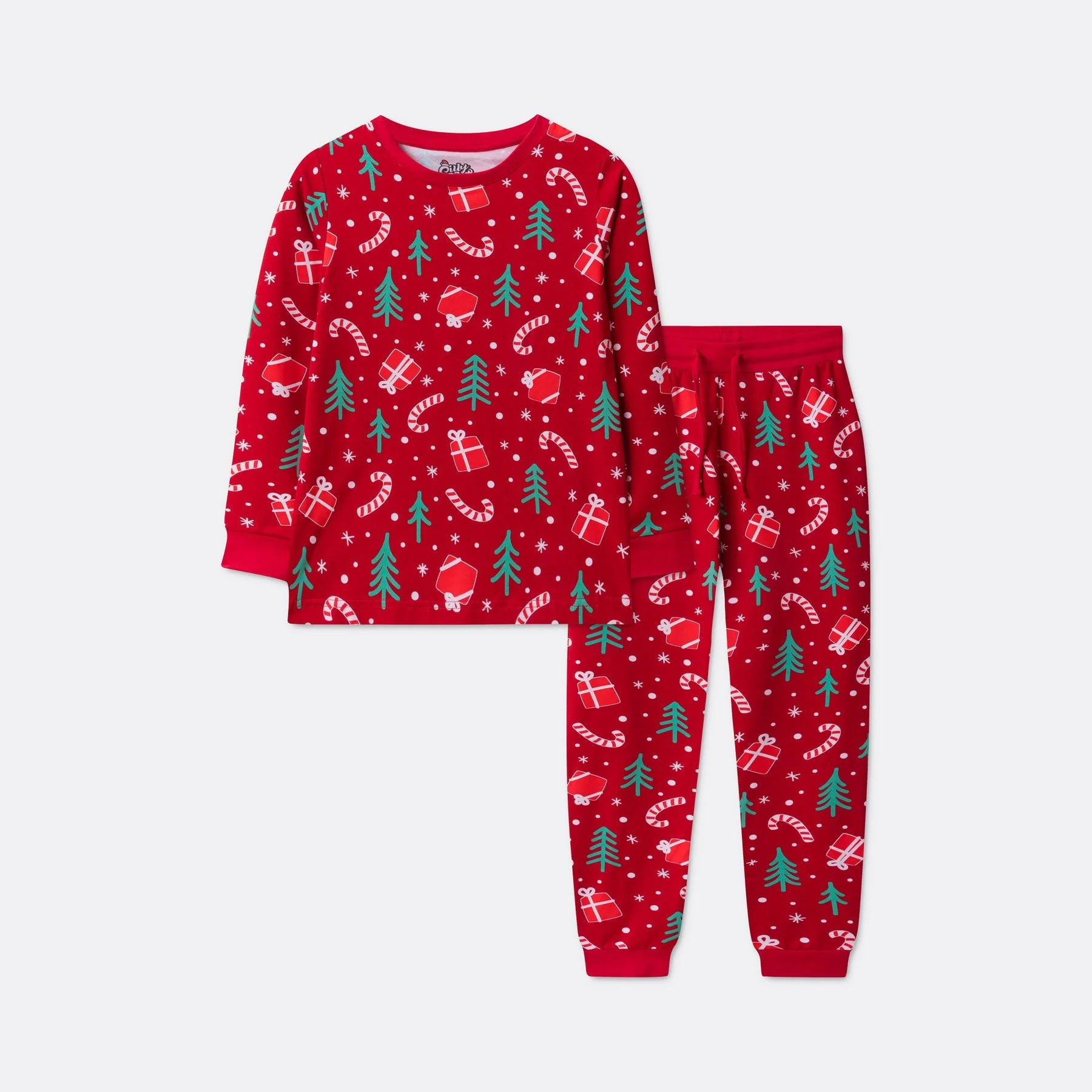 Red Christmas Pattern Christmas Pyjamas Family - Image 6