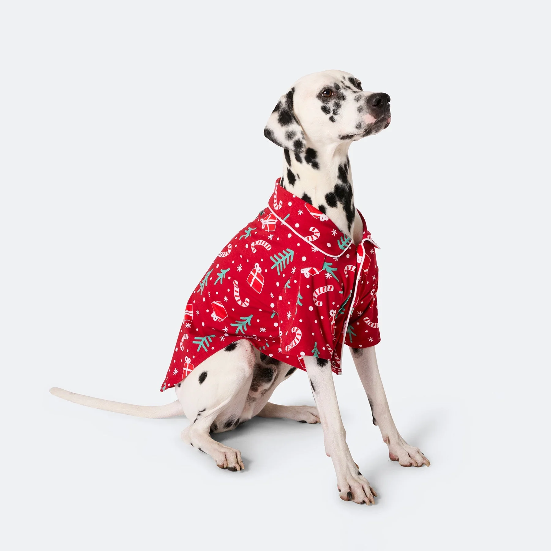 Red Christmas Pattern Christmas Pyjamas Family - Image 7