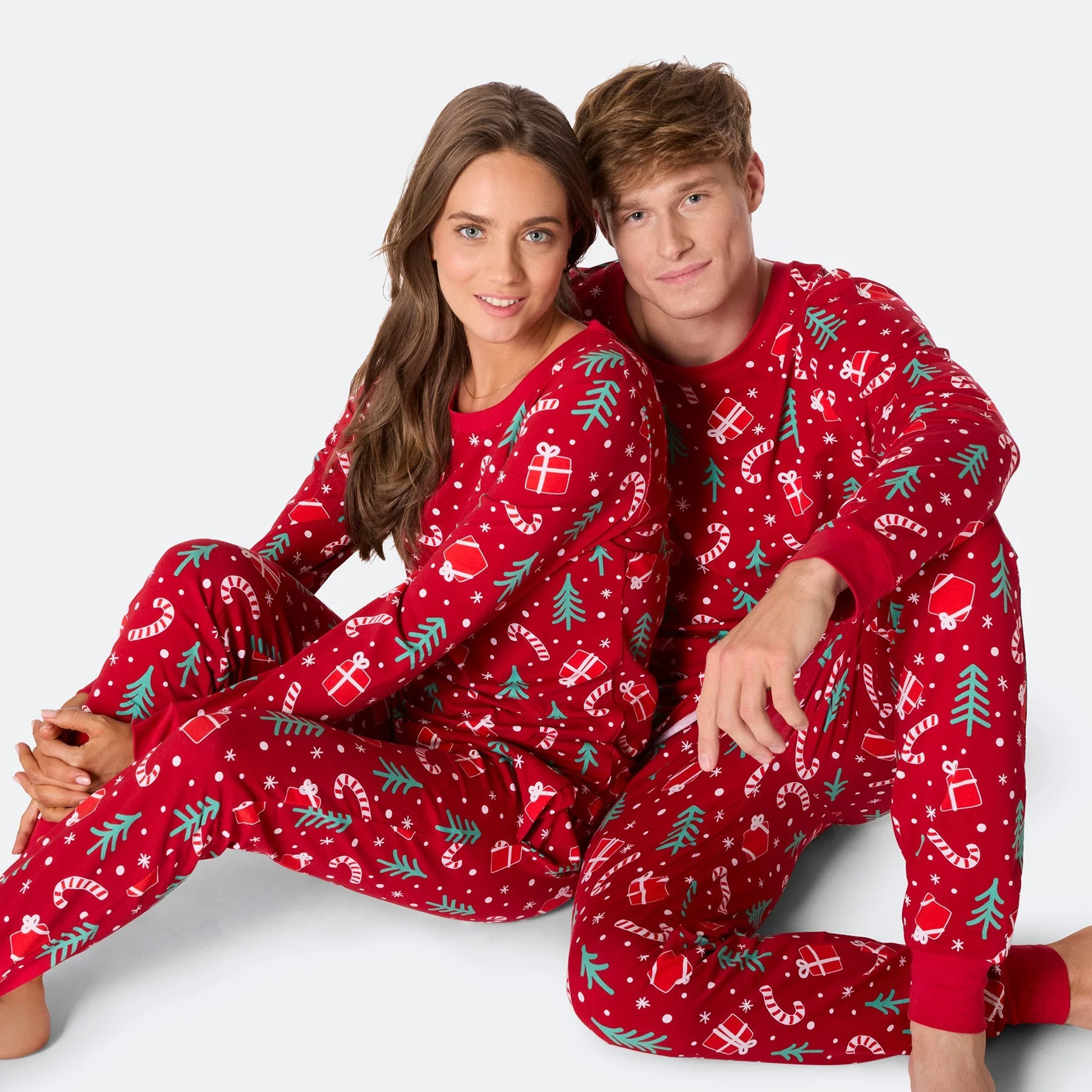 Red Christmas Pattern Christmas Pyjamas Family - Image 9