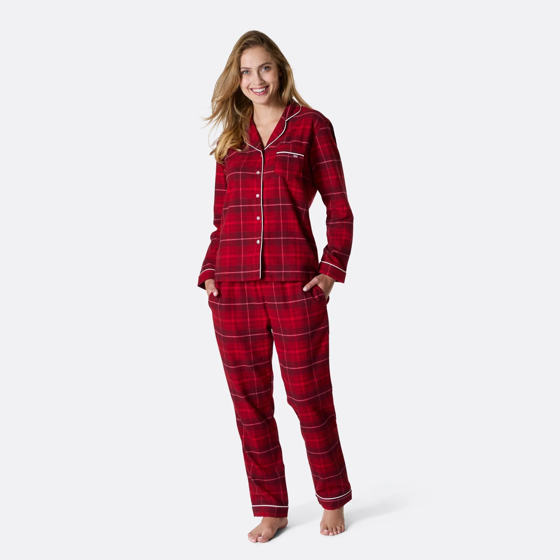 Red Flannel Christmas Pyjamas Family - Image 3