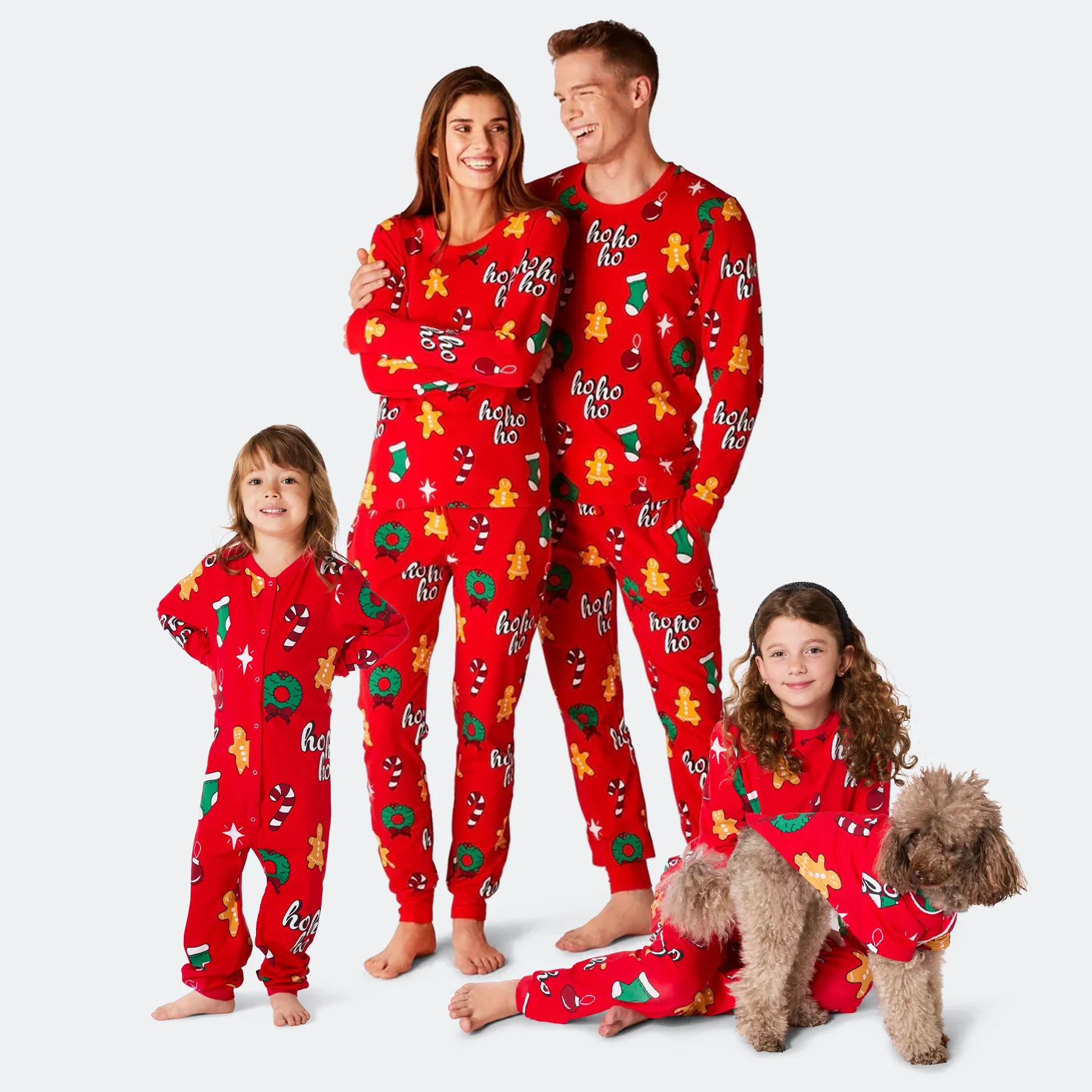 Red Hohoho Christmas Pyjamas Family - Image 2