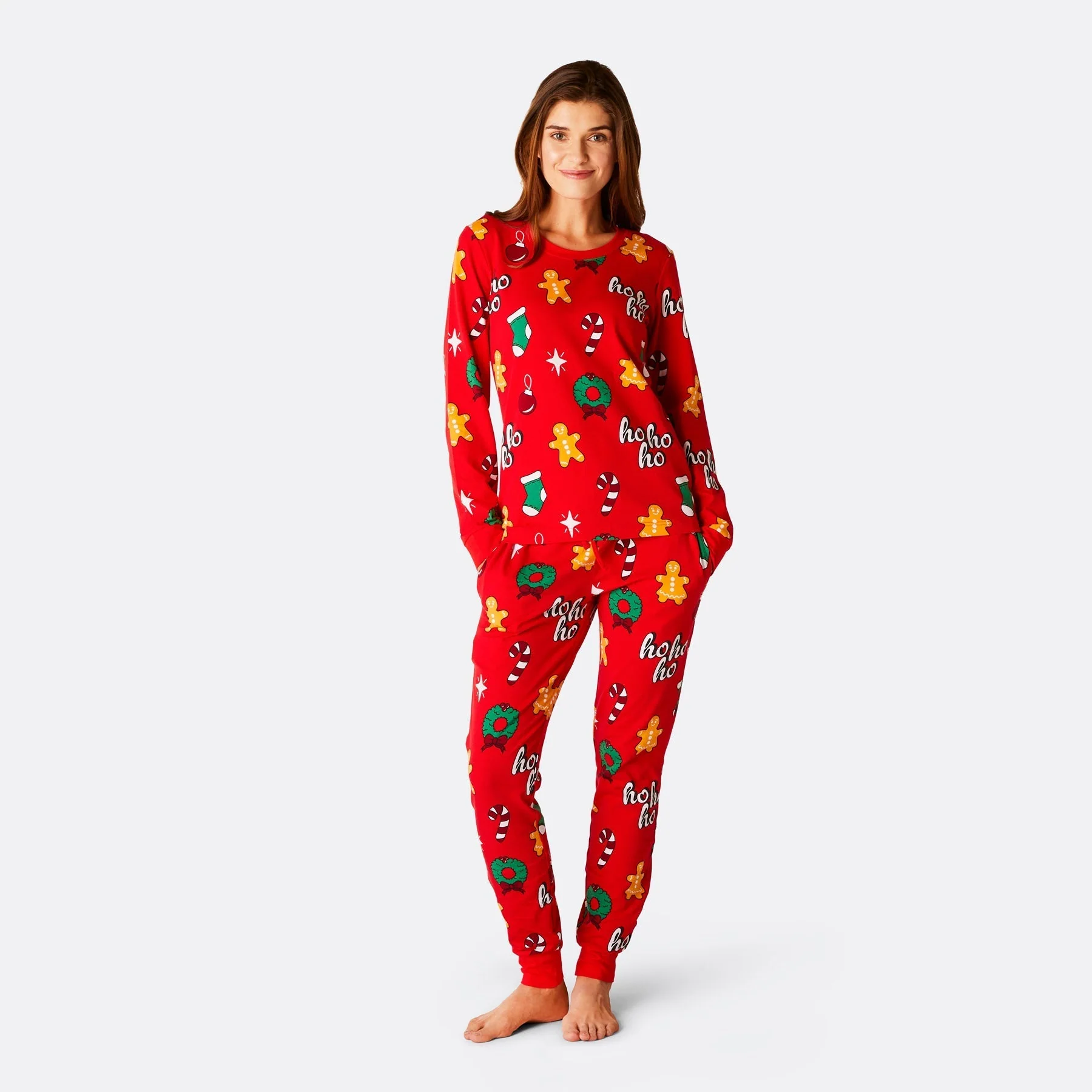 Red Hohoho Christmas Pyjamas Family - Image 3