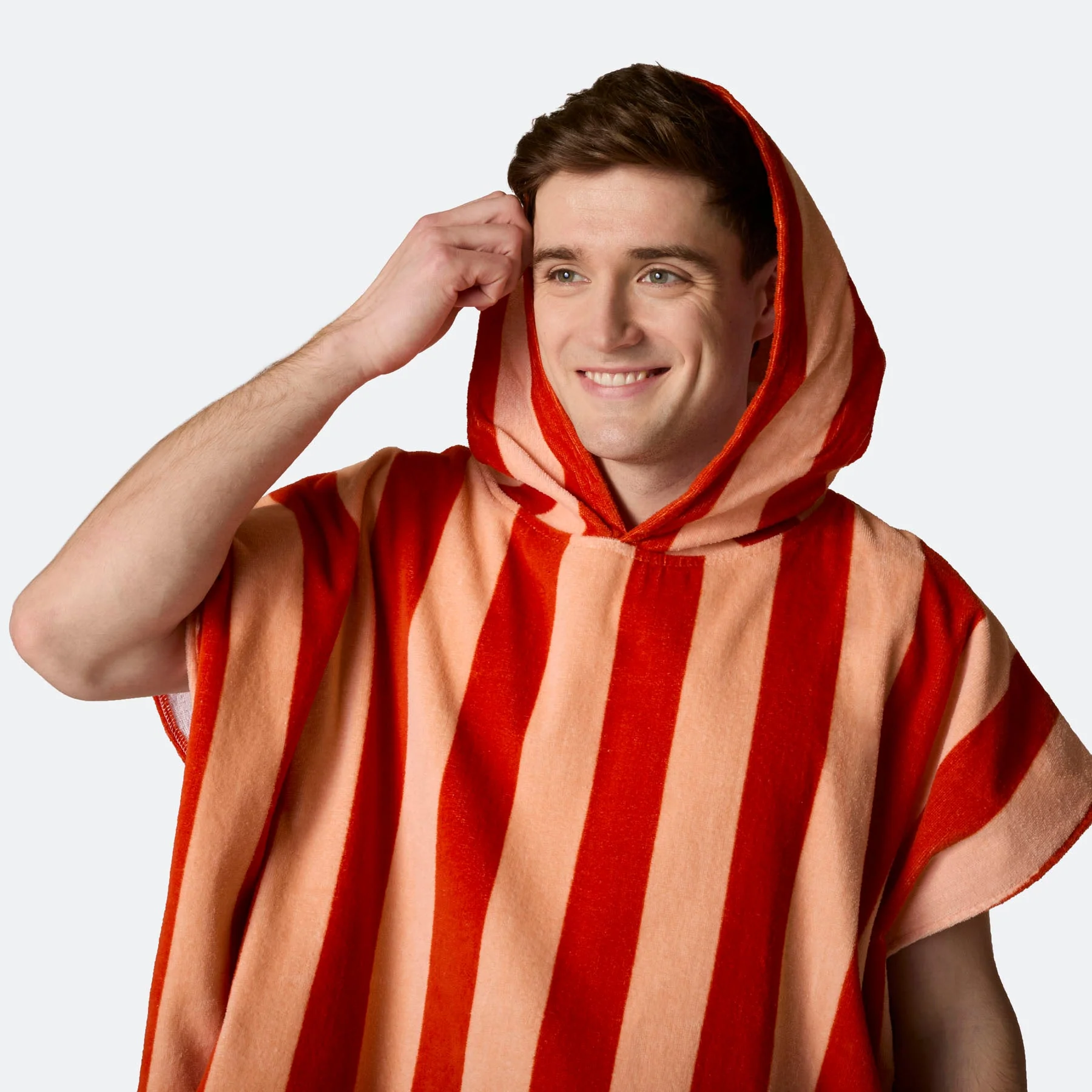 Striped Red Towel Poncho - Image 18