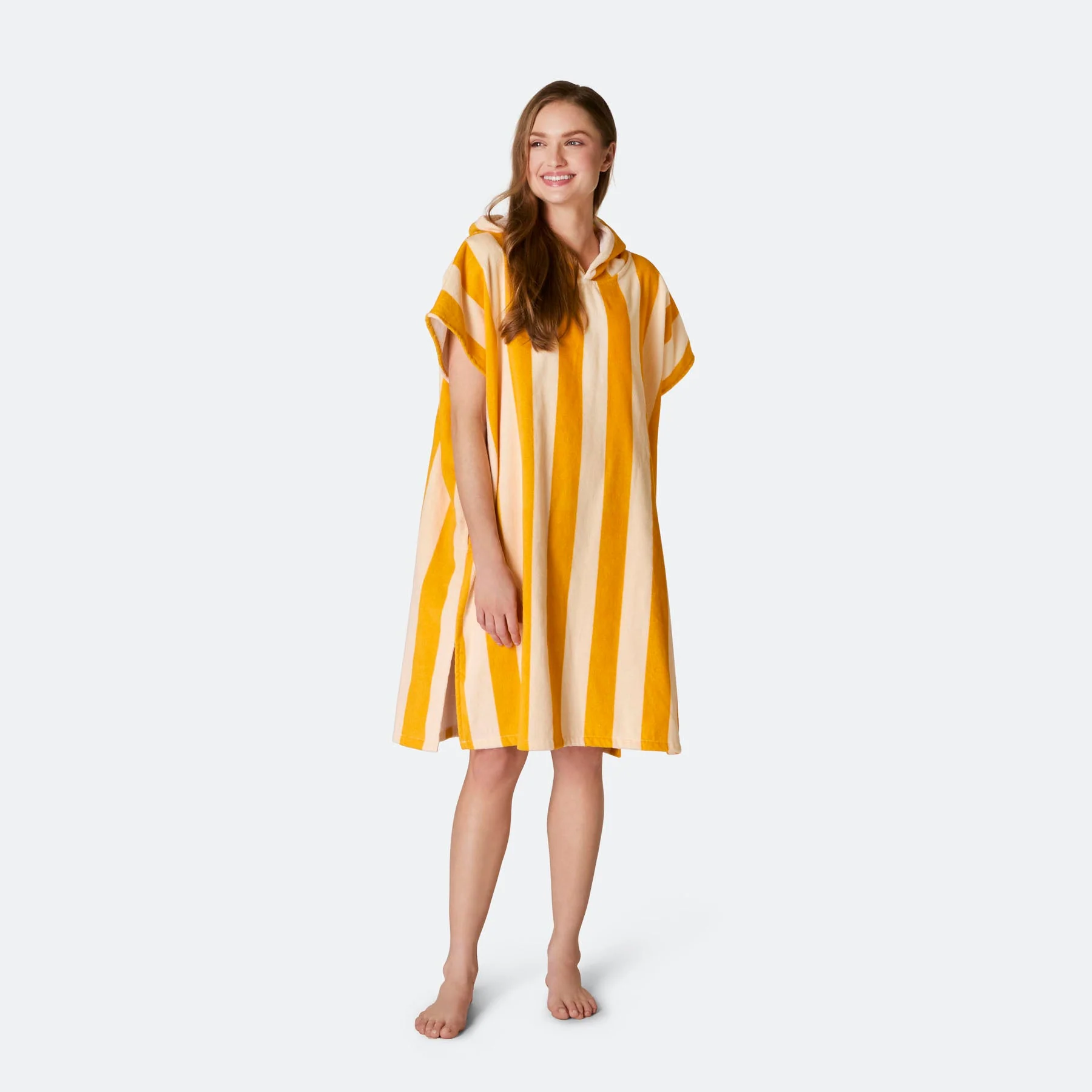 Striped Yellow Towel Poncho - Image 10