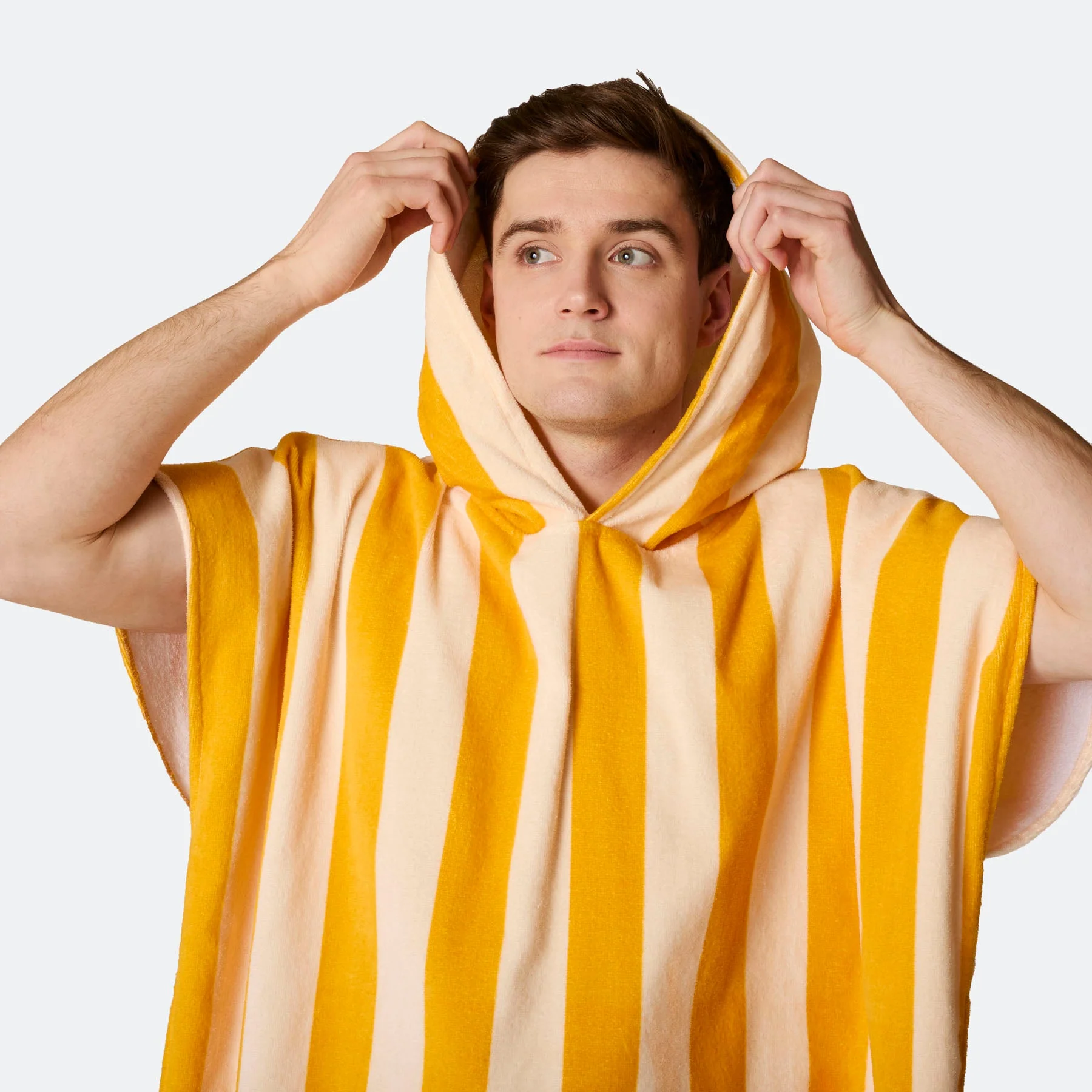 Striped Yellow Towel Poncho - Image 15