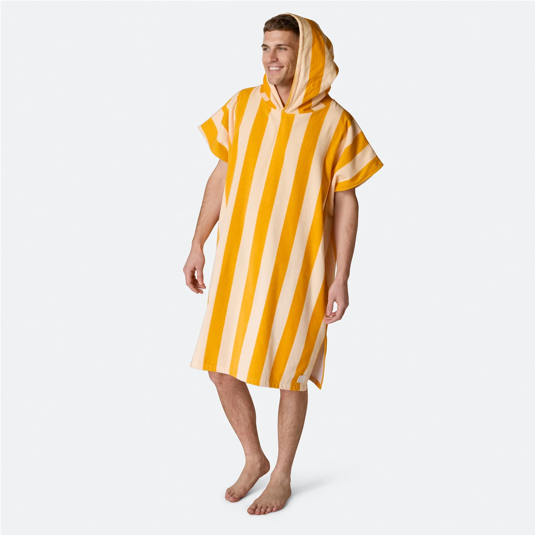 Striped Yellow Towel Poncho - Image 5