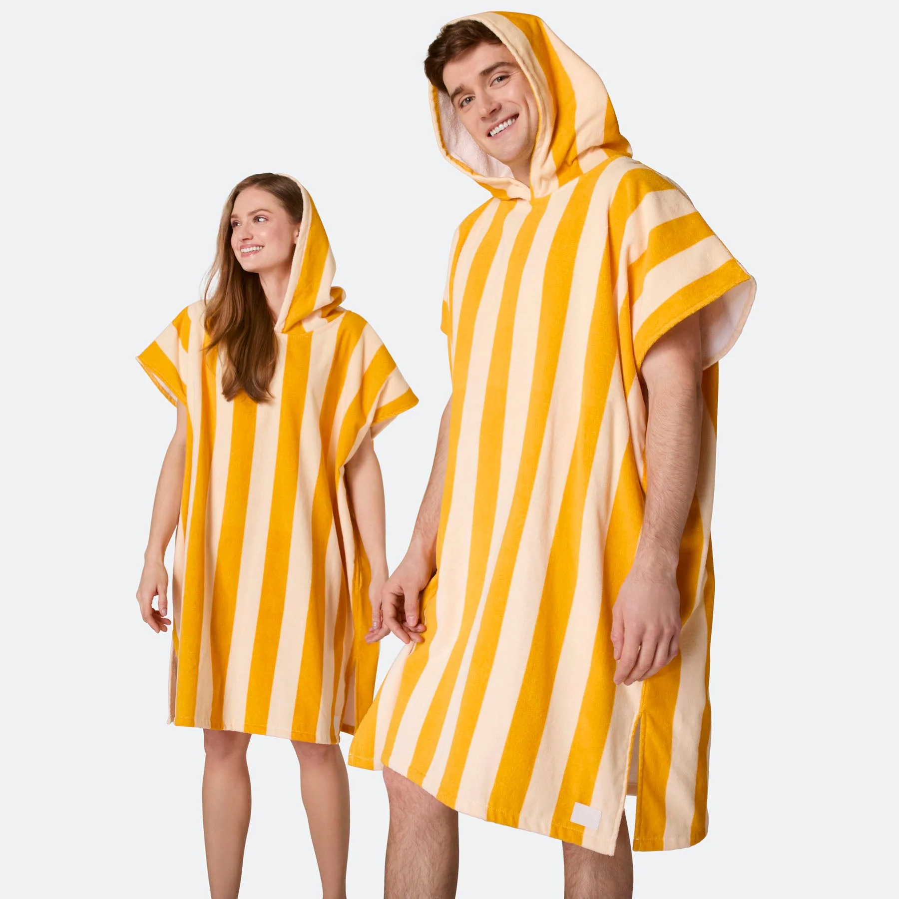 Striped Yellow Towel Poncho - Image 9