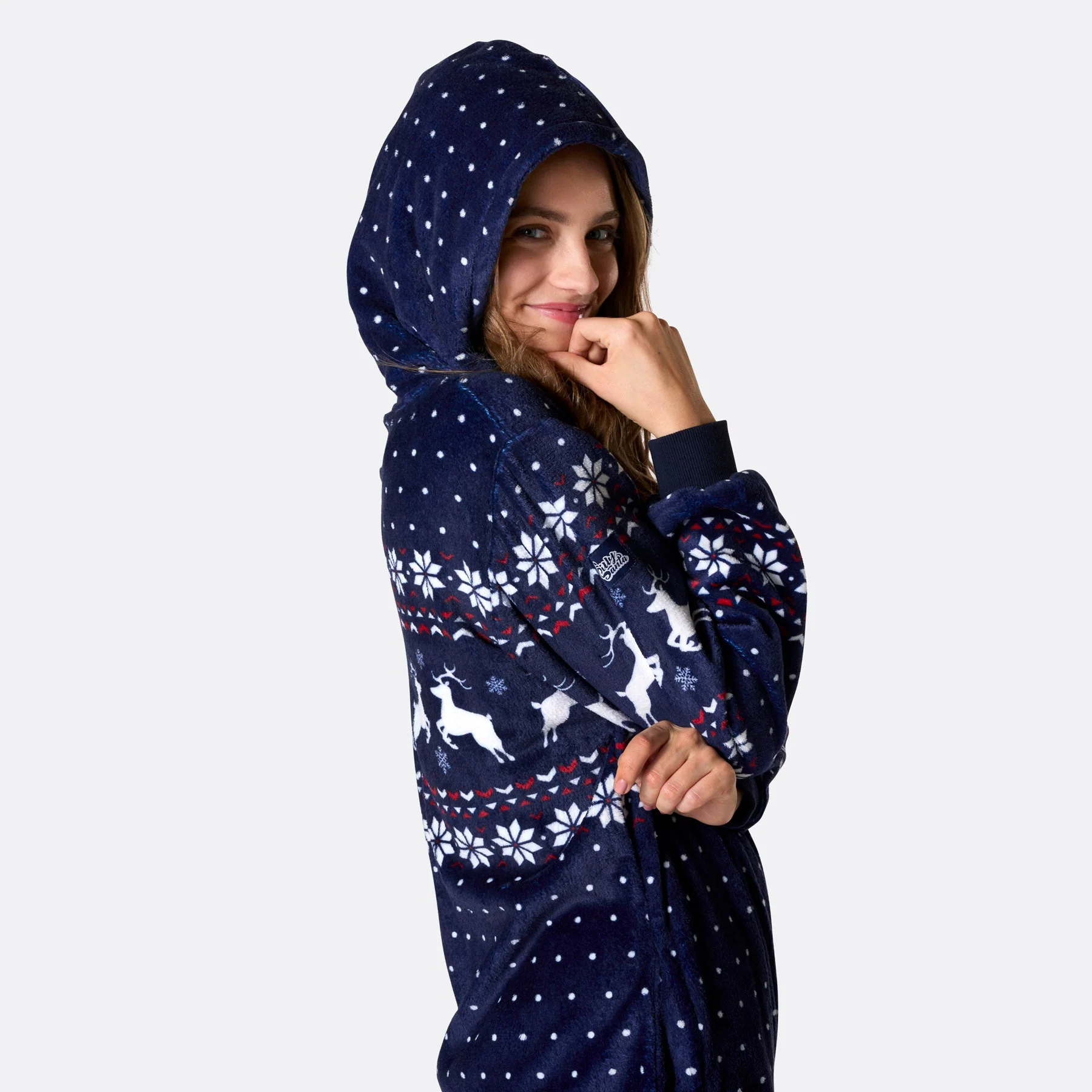 Women's Blue Christmas Onesie - Image 3