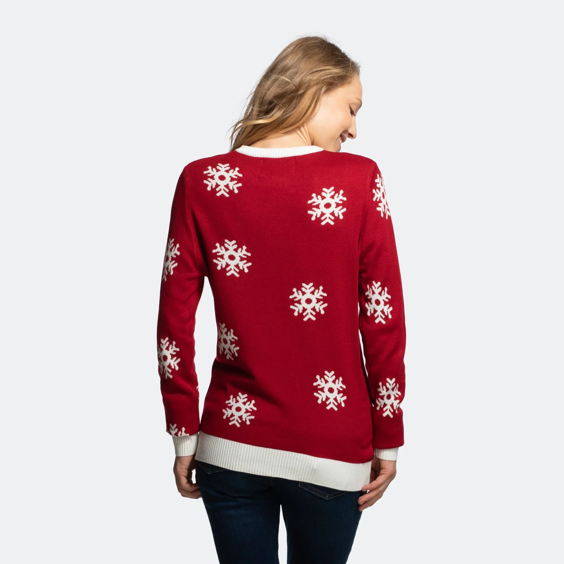Women's Cute Reindeer Christmas Sweater - Image 3
