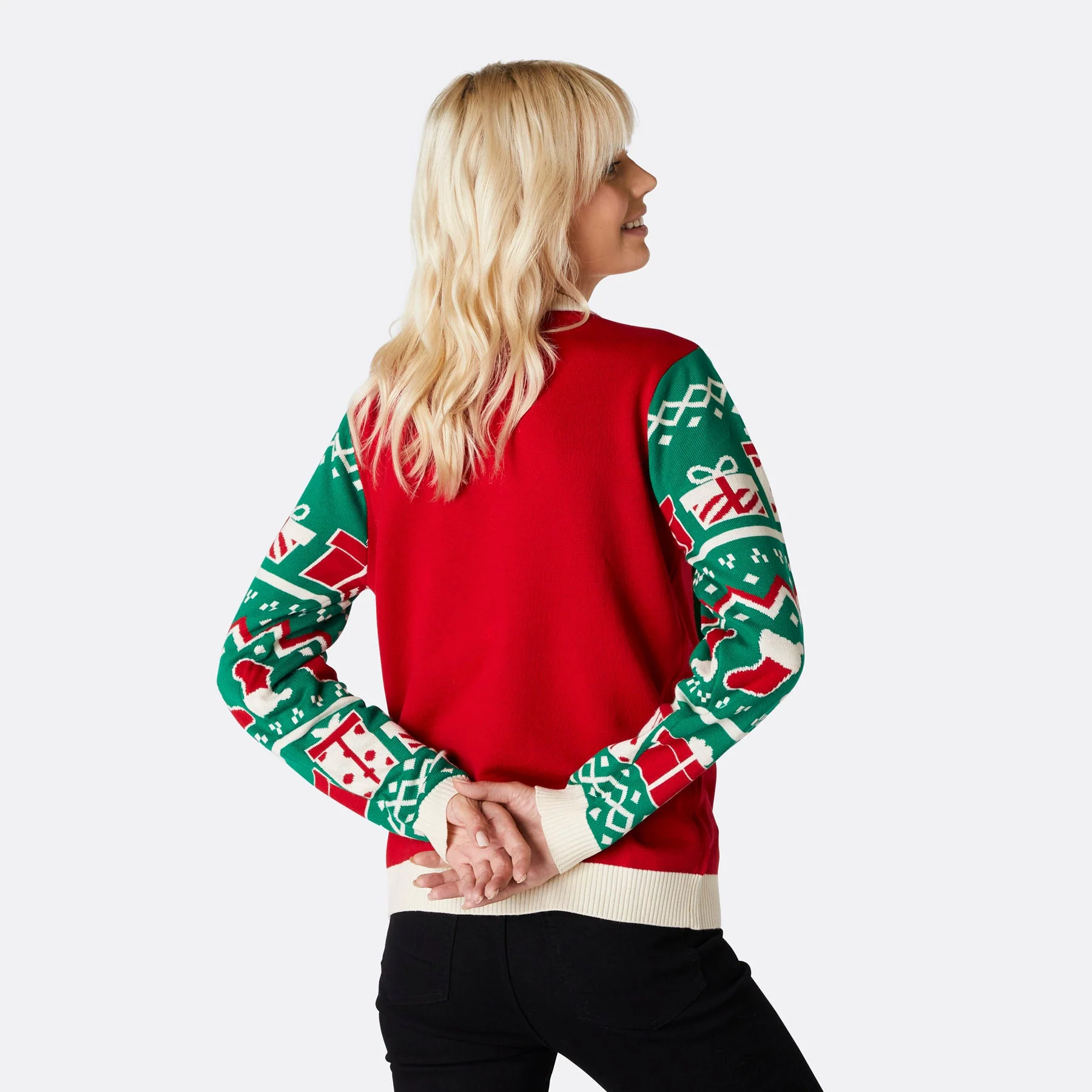 Women's Fireplace Christmas Sweater - Image 3
