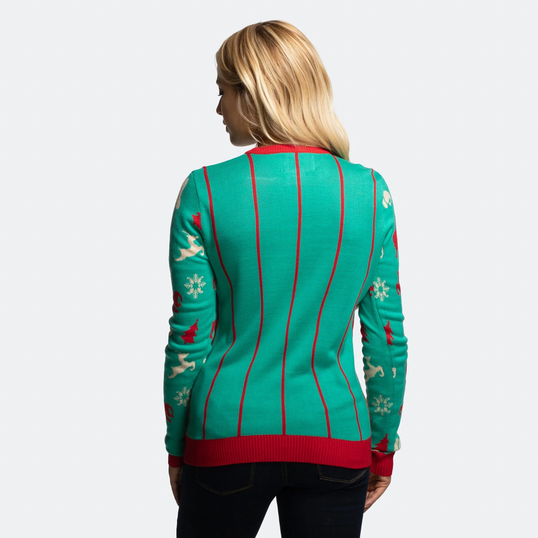 Women's Fireplace Christmas Sweater - Image 3