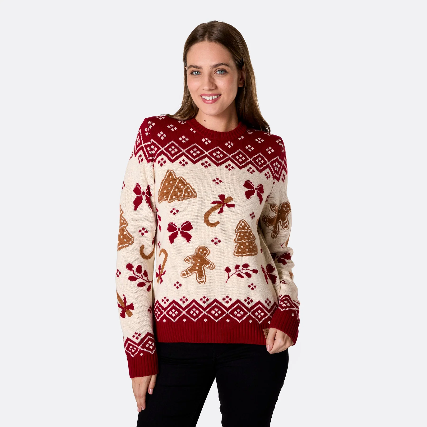 Women's Gingerbread Christmas Sweater - Image 3