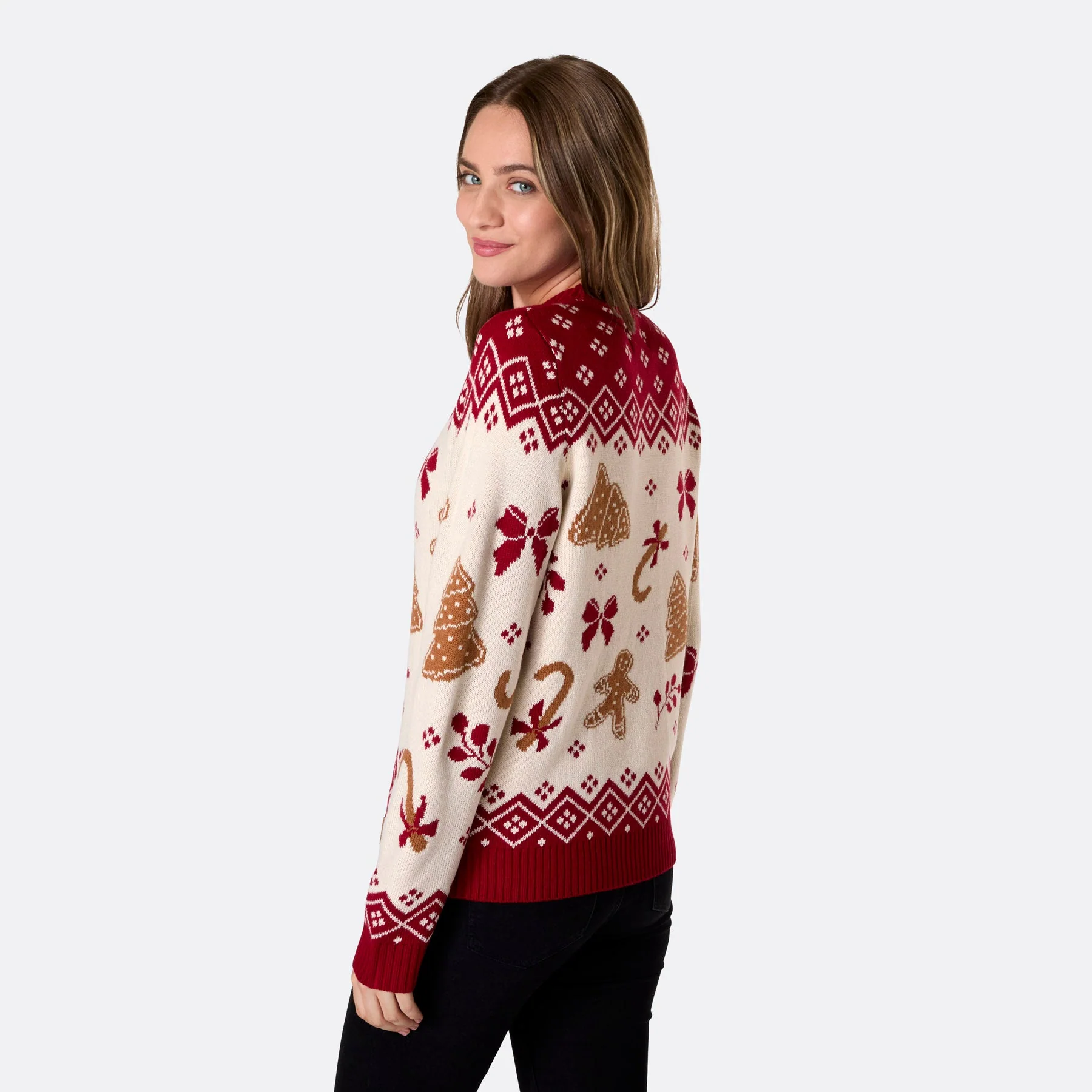 Women's Gingerbread Christmas Sweater - Image 4