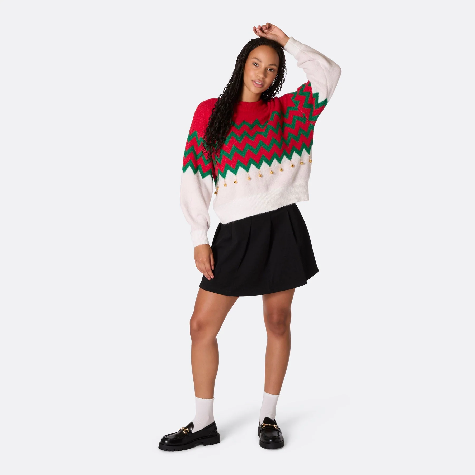 Women's Jingle Bells Oversized Christmas Sweater - Image 3