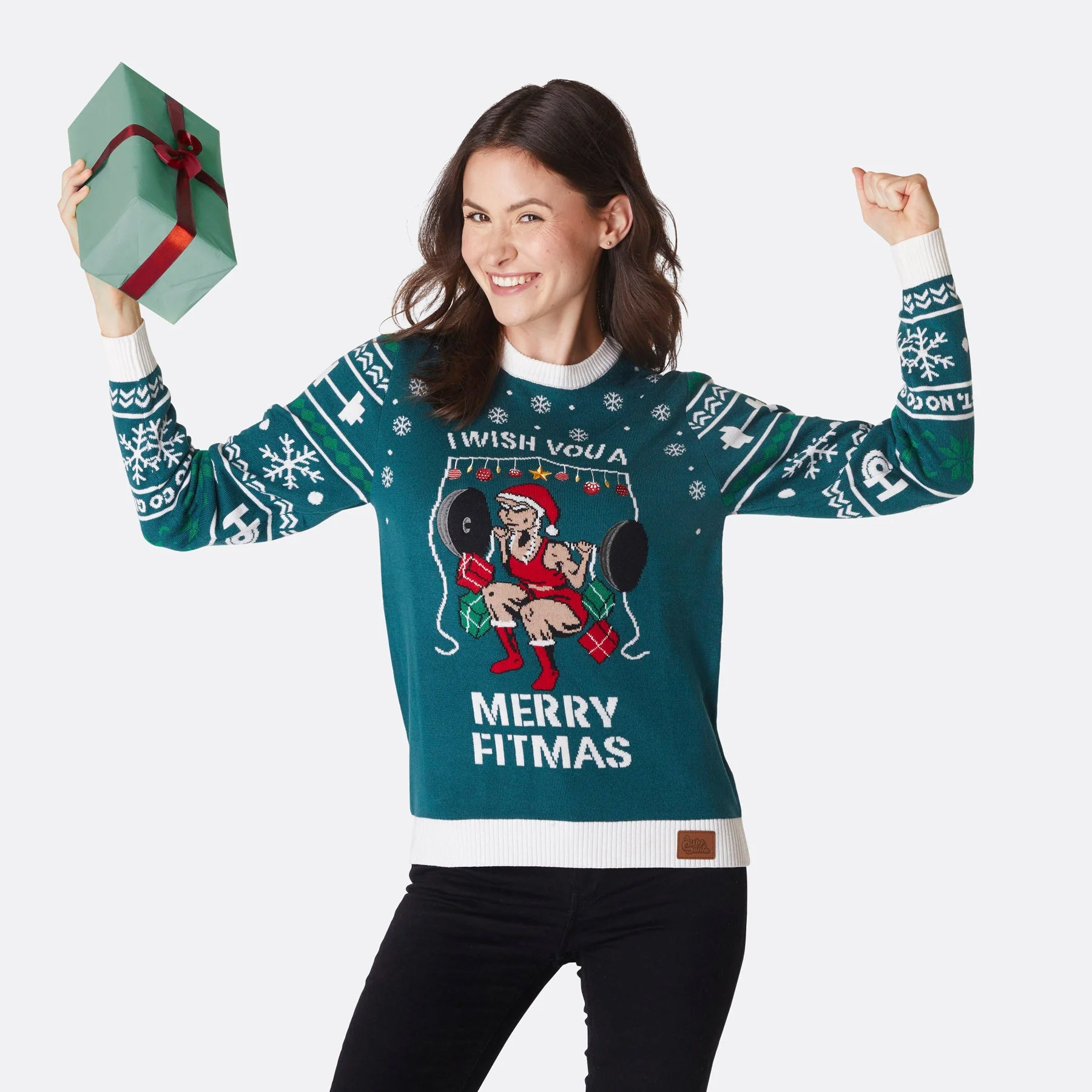 Women's Merry Fitmas Christmas Sweater - Image 2