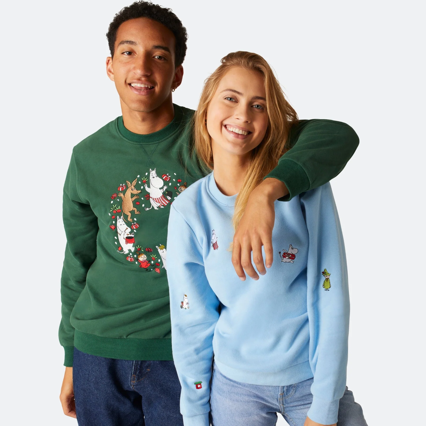 Women's Moomin Green Christmas Sweatshirt - Image 4