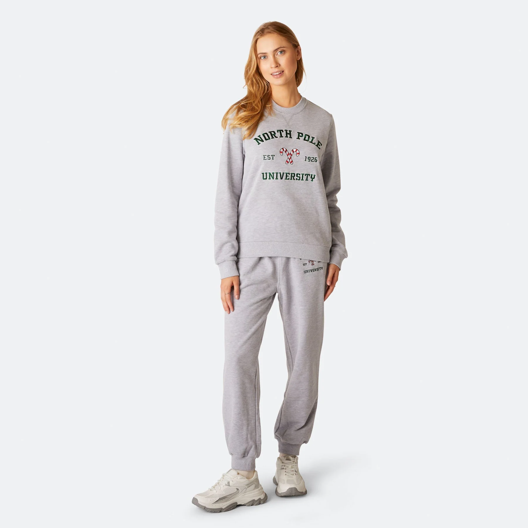 Women's North Pole University Christmas Sweat Set - Image 5