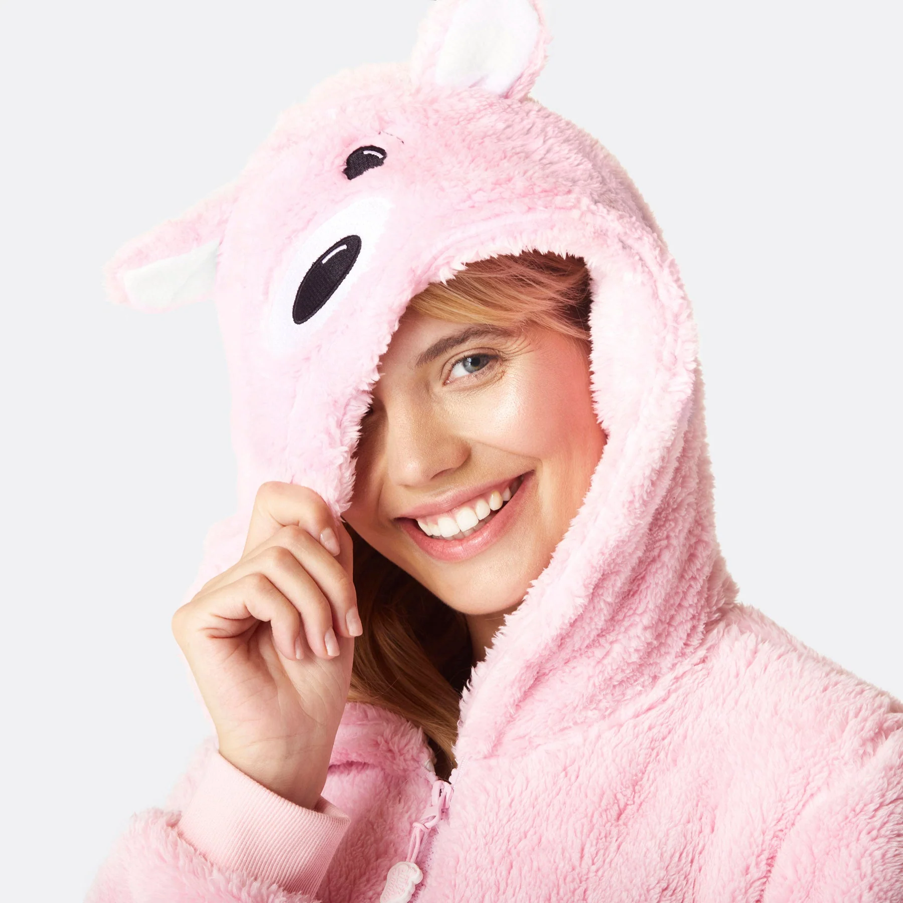 Women's Pink Teddy Bear Onesie - Image 6