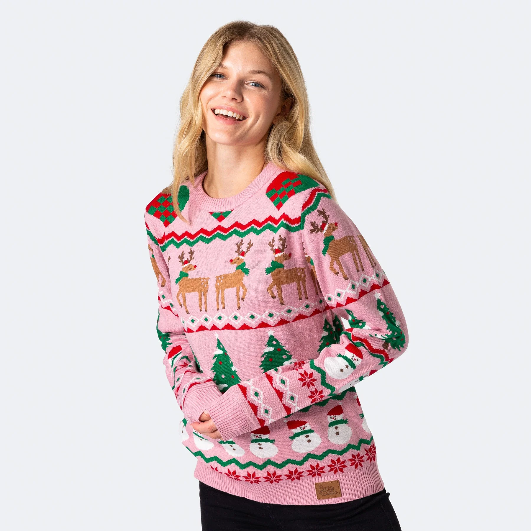 Women's Pink Ugly Christmas Sweater - Image 2