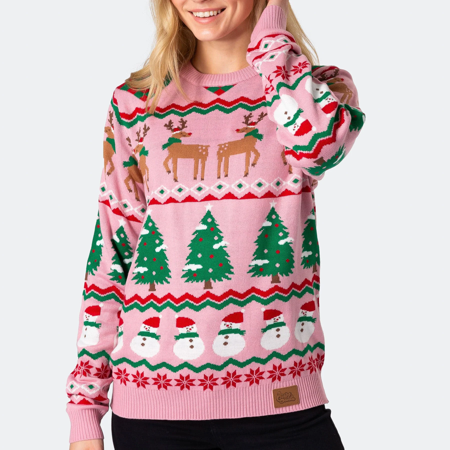 Women's Pink Ugly Christmas Sweater - Image 6
