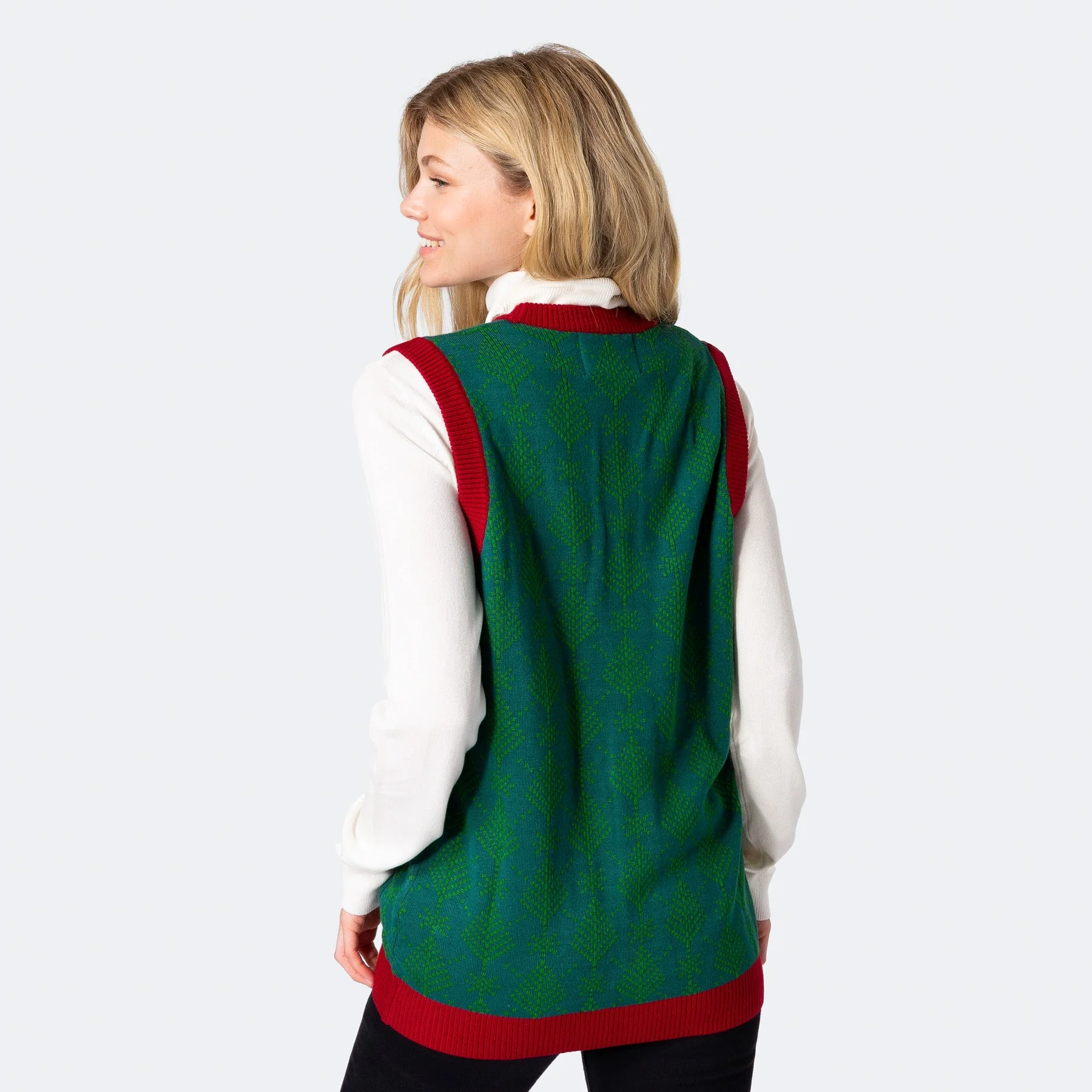 Women's Polar Bear Christmas Waistcoat - Image 3