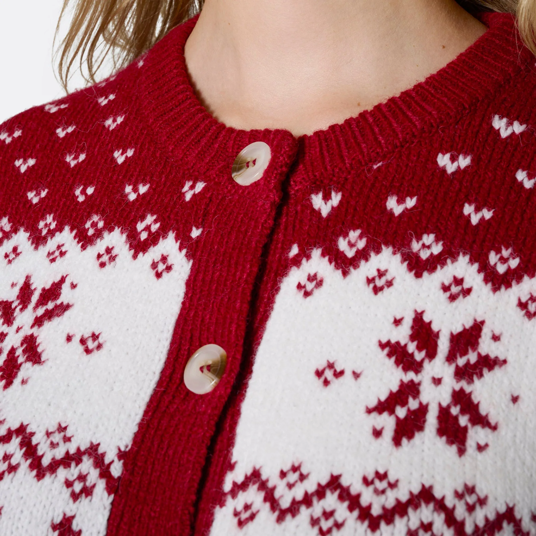 Women's Red Christmas Cardigan - Image 5