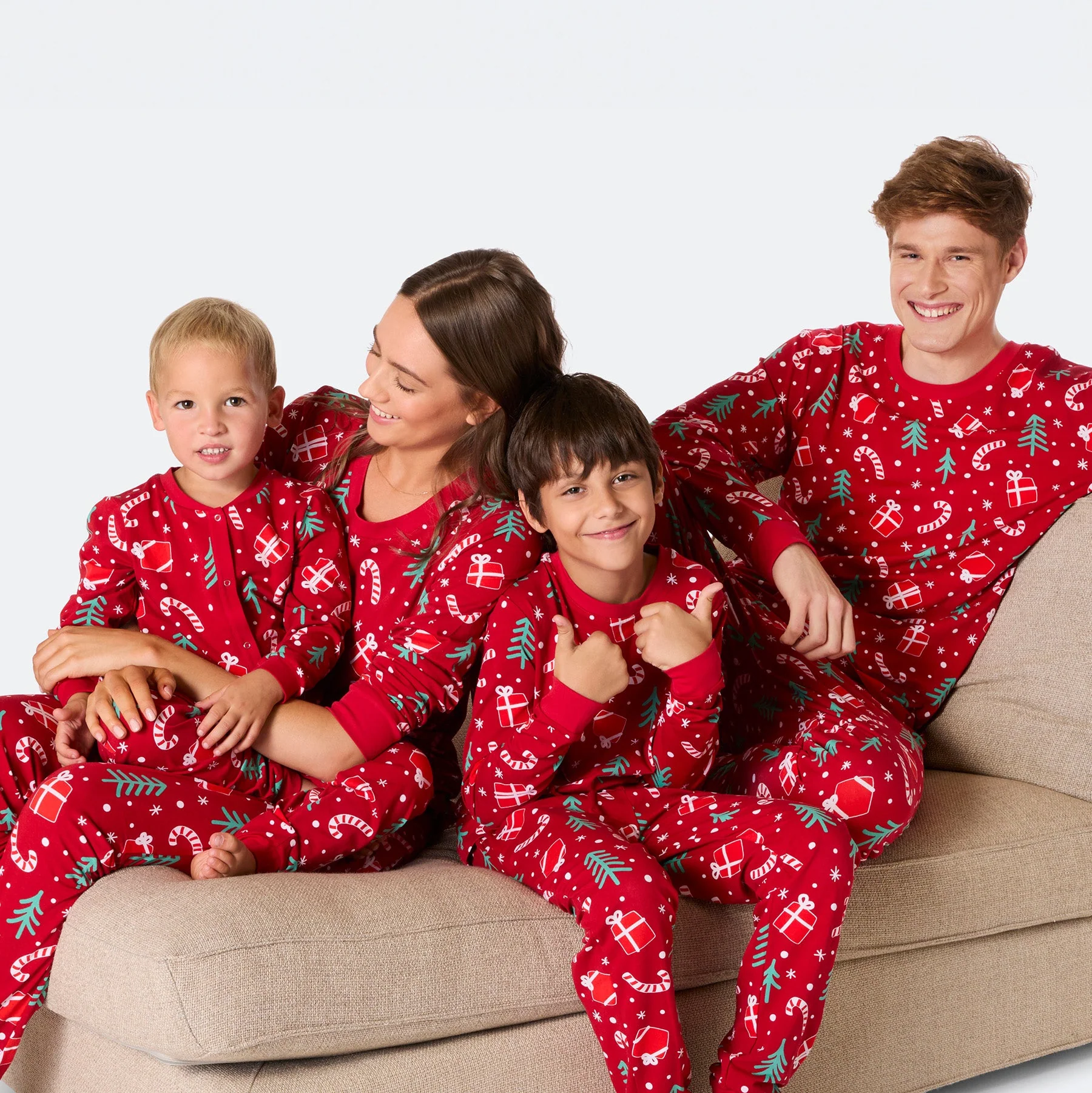 Women's Red Christmas Pattern Christmas Pyjamas - Image 6