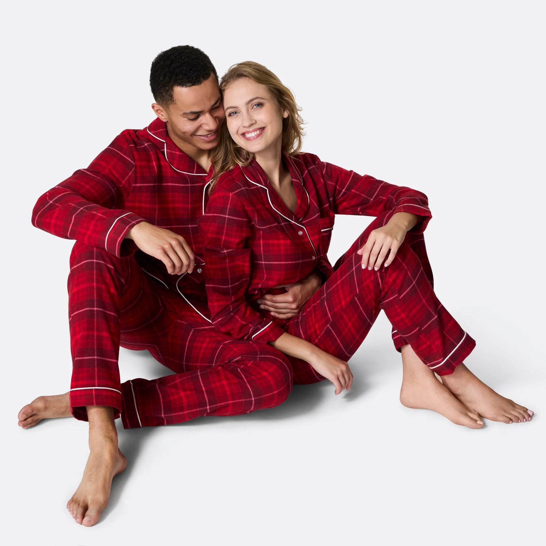 Women's Red Flannel Christmas Pyjamas - Image 8