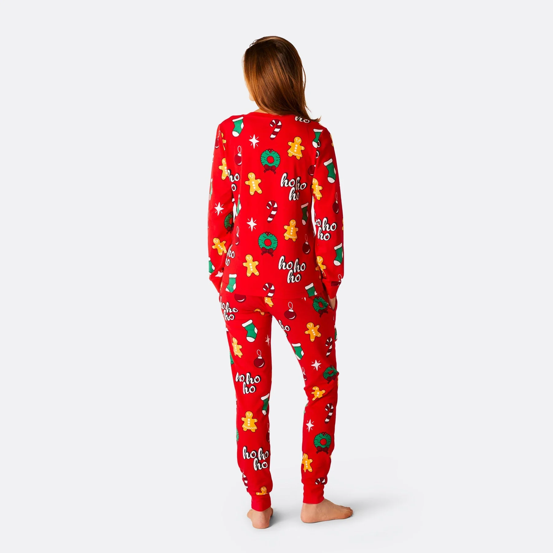 Women's Red Hohoho Christmas Pyjamas - Image 4