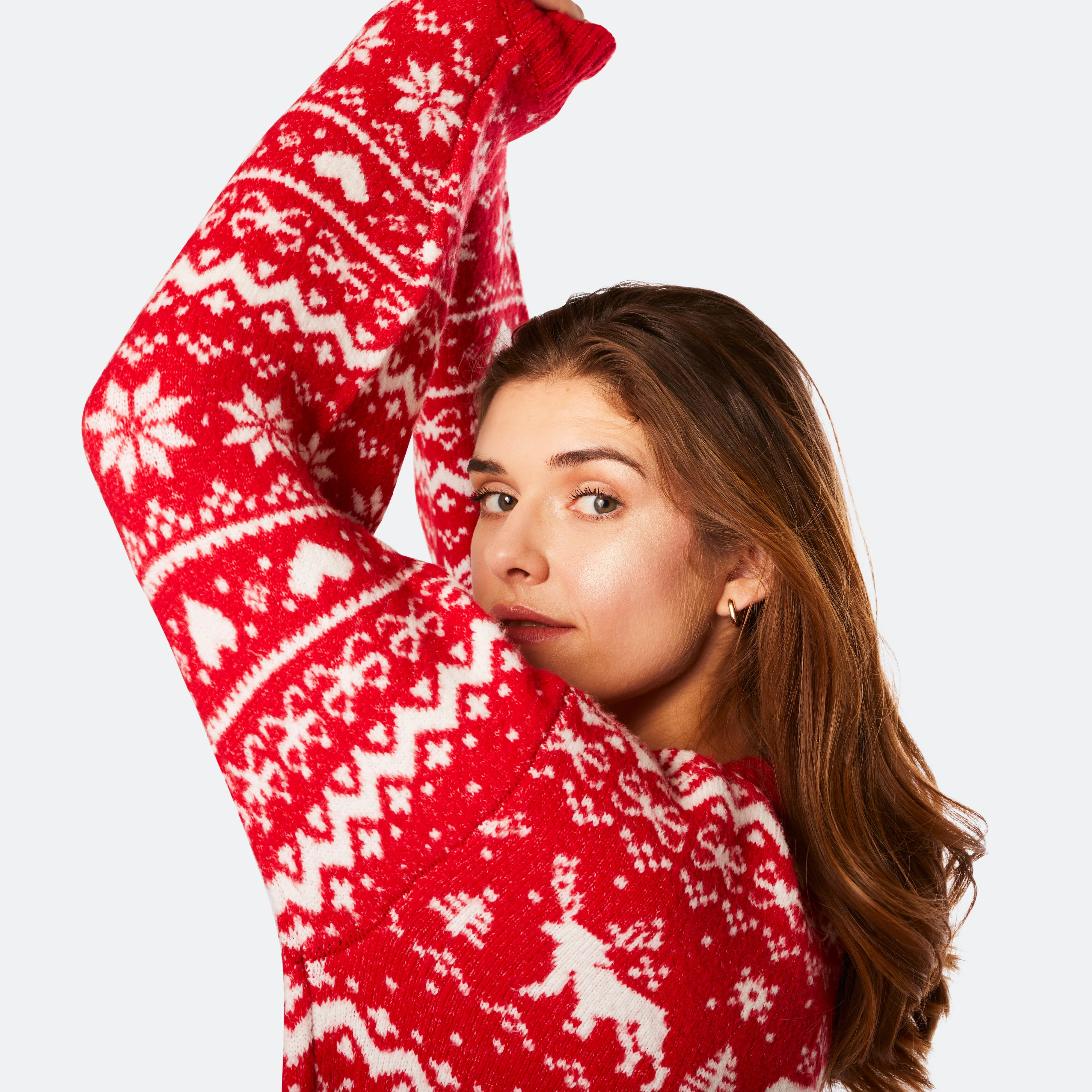 Women's Red Oversized Christmas Dress - Image 4