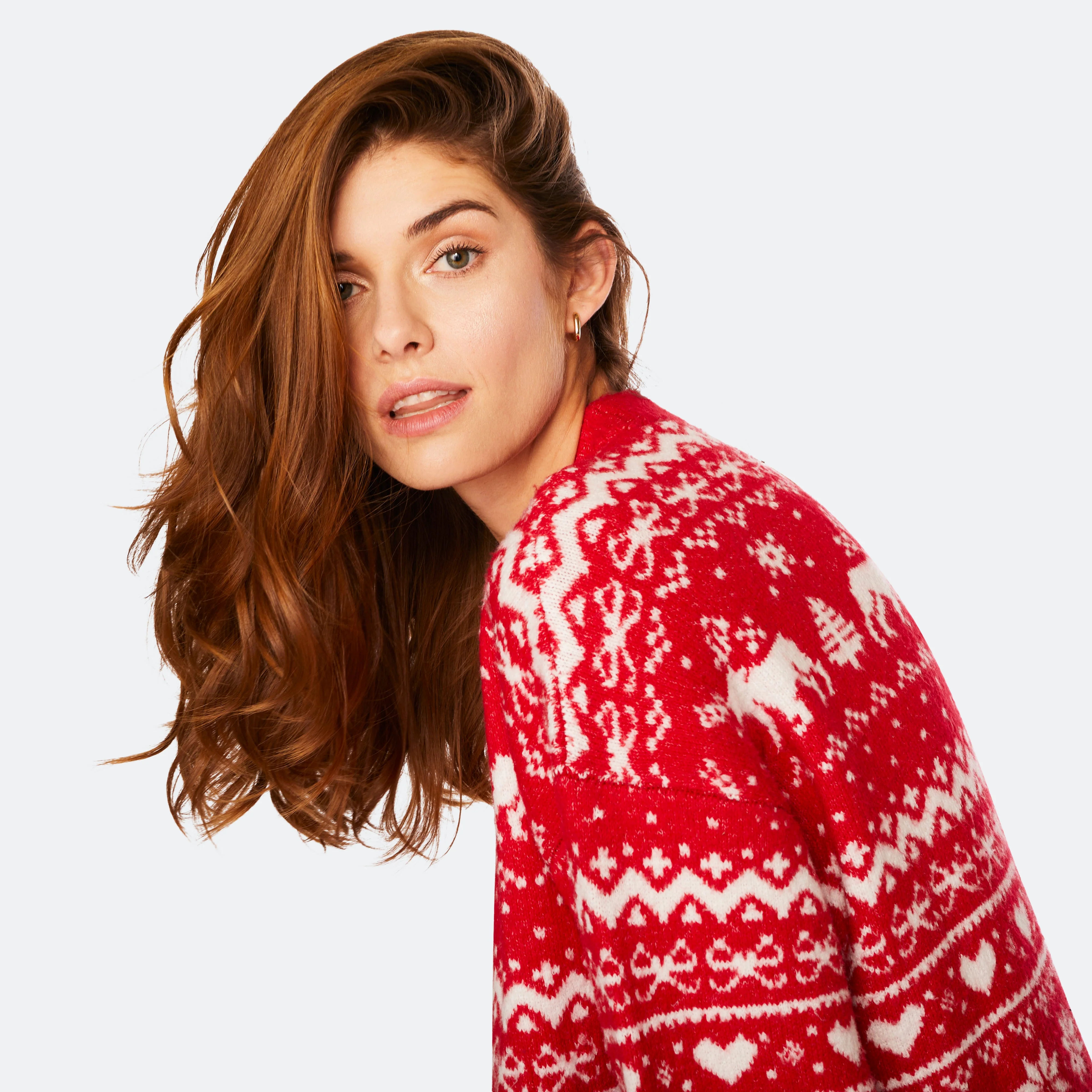 Women's Red Oversized Christmas Dress - Image 5